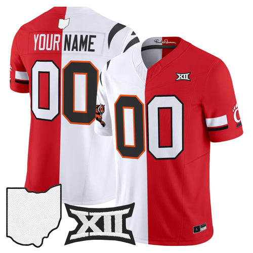 Browns & Bengals x College Football' Split Vapor Limited Custom Jersey - All Stitched