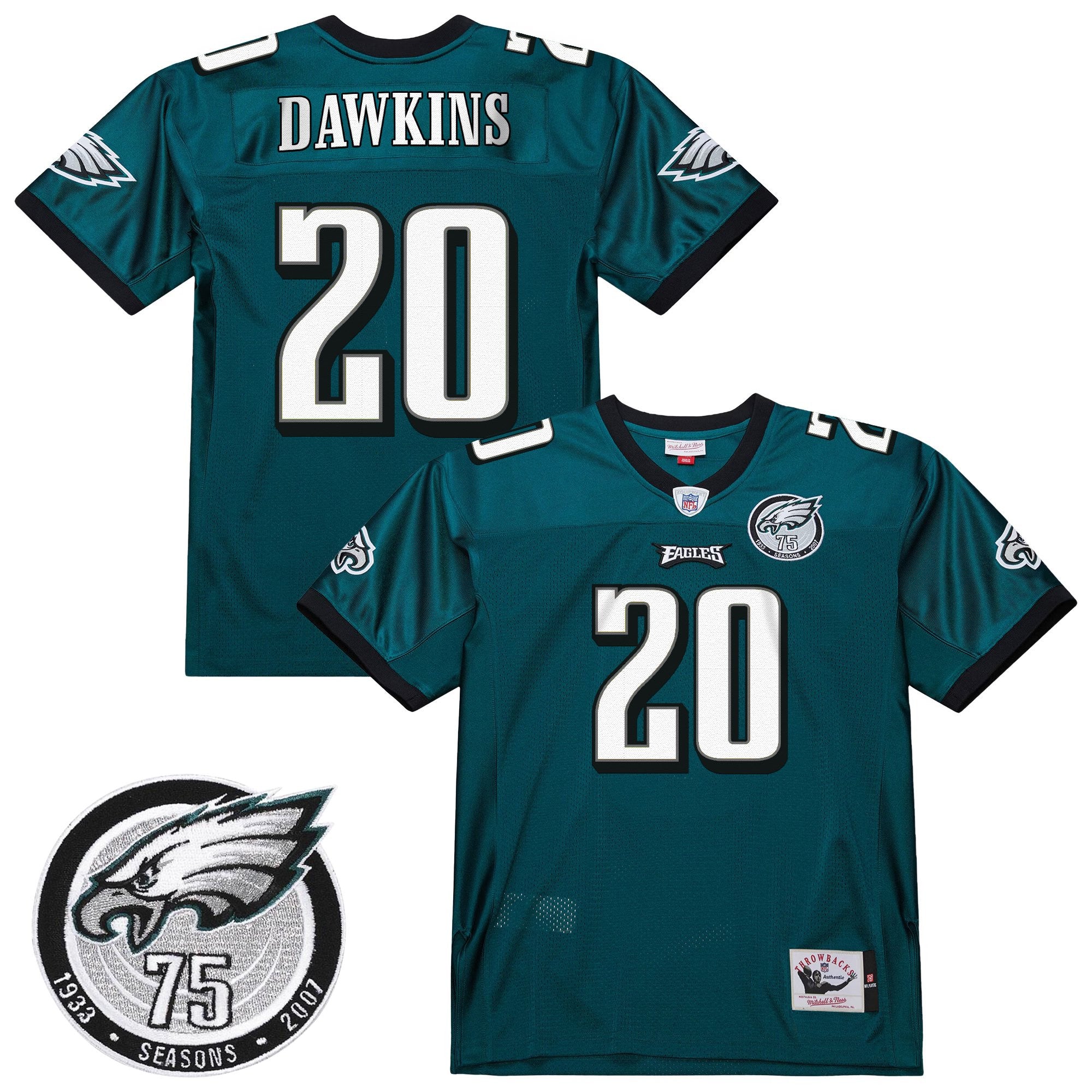 Men's Philadelphia Eagles Throwback Player Jersey - All Stitched
