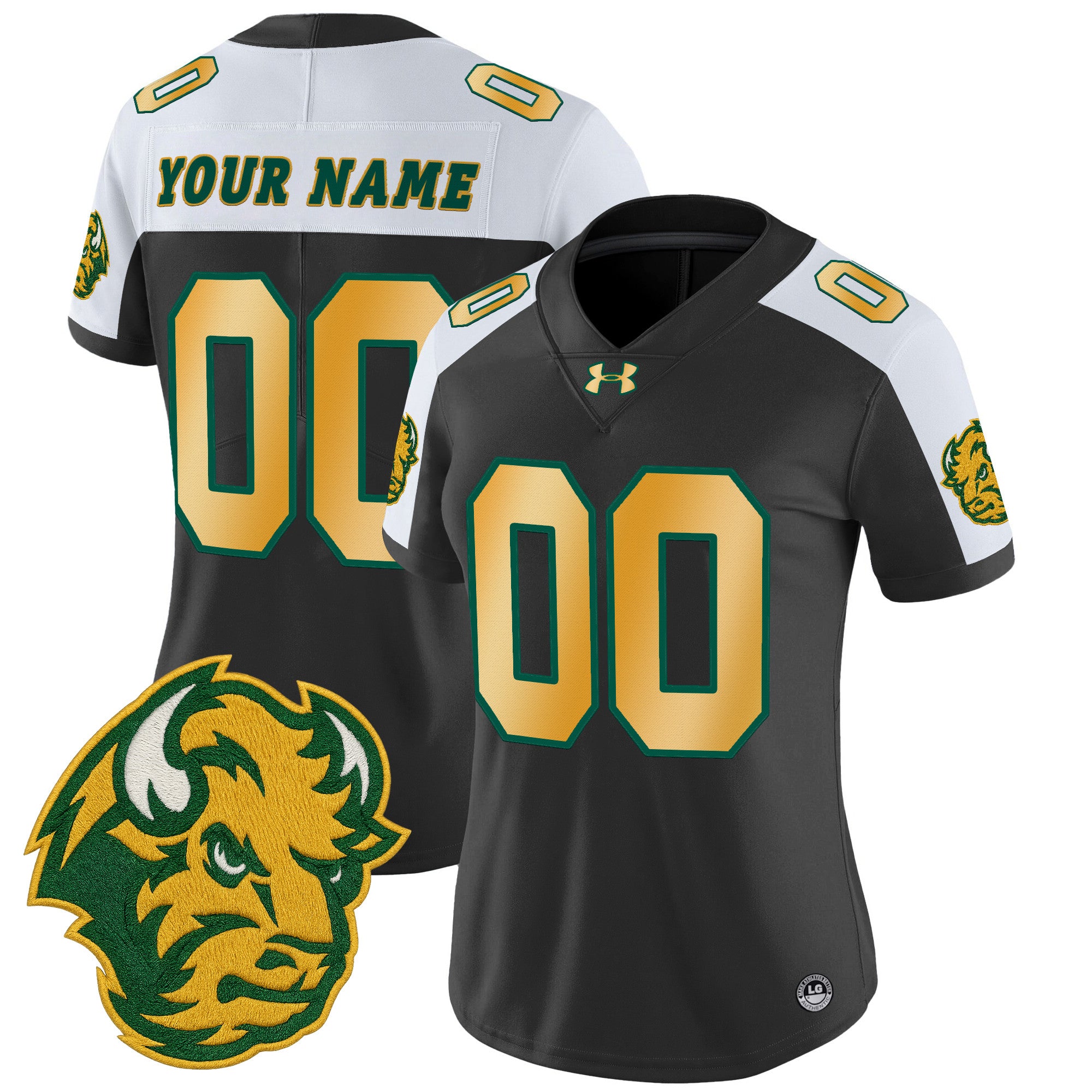 North Dakota State Bison Vapor Limited Custom Jersey - All Stitched