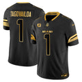 Men's Miami Dolphins 2025 "Rivalries" Gold Vapor Limited Jersey - All Stitched