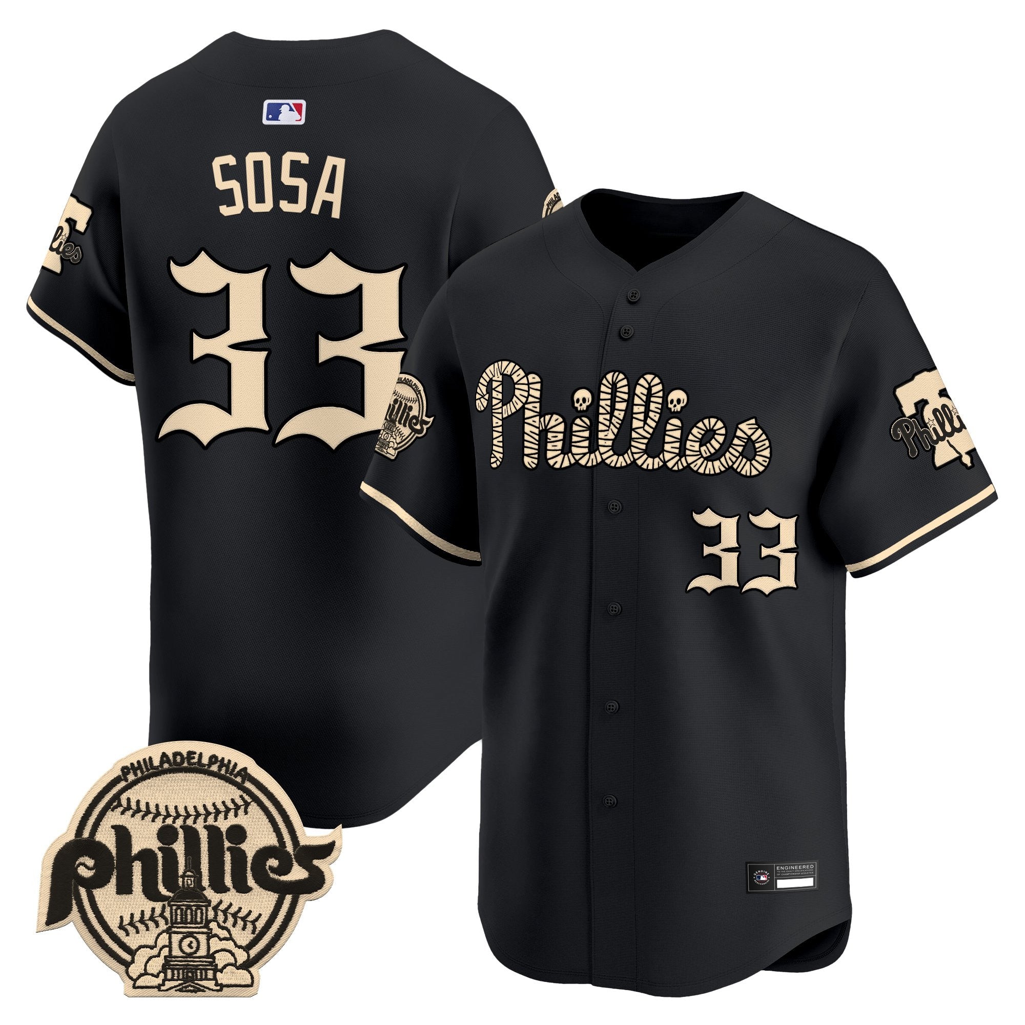 Philadelphia Phillies 'Halloween Mummy Edition' Premier Limited Jersey - Stitched