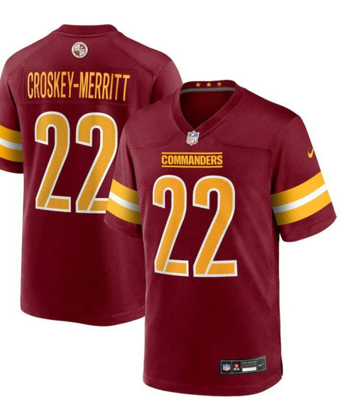 Croskey-Merritt Washington Commanders Jersey - All Stitched