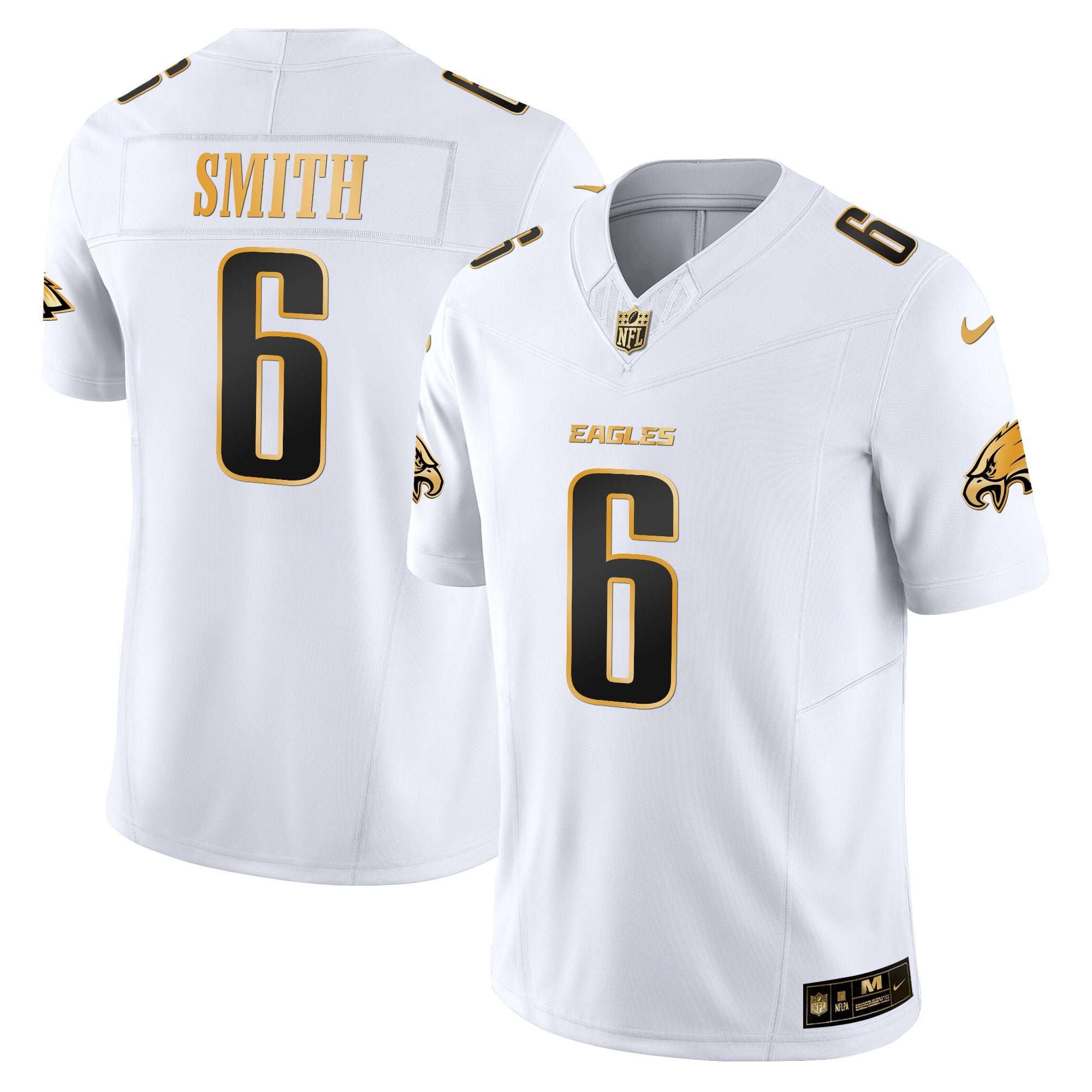 Men's Philadelphia Eagles 2025 Gold Vapor Limited Jersey - All Stitched