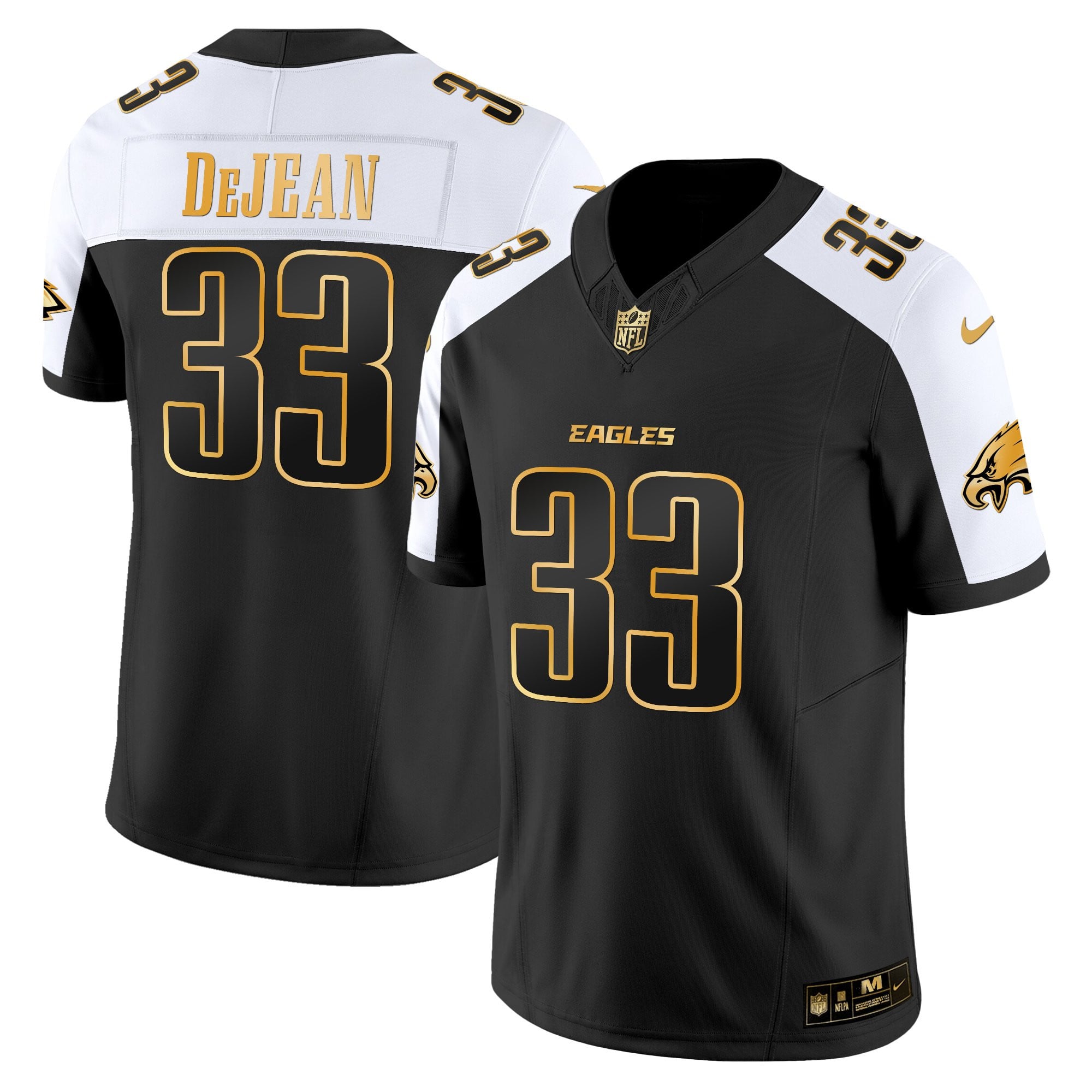 Men's Philadelphia Eagles 2025 Gold Vapor Limited Jersey - All Stitched