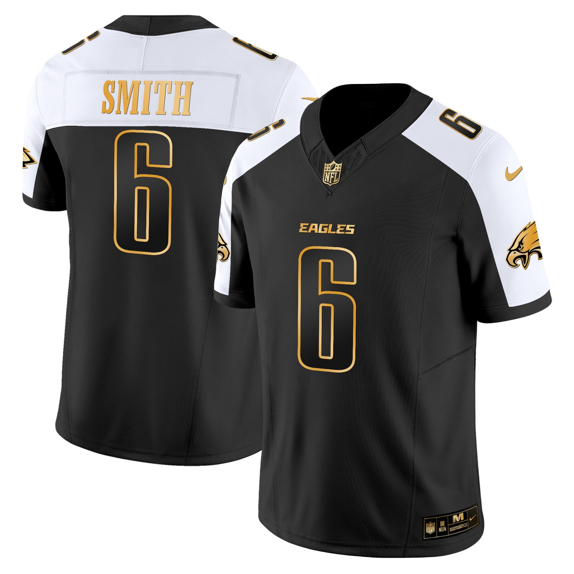 Men's Philadelphia Eagles 2025 Gold Vapor Limited Jersey - All Stitched