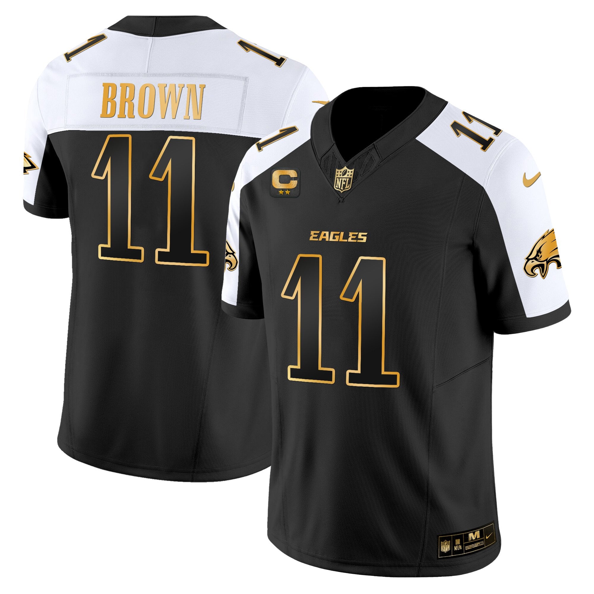 Men's Philadelphia Eagles 2025 Gold Vapor Limited Jersey - All Stitched