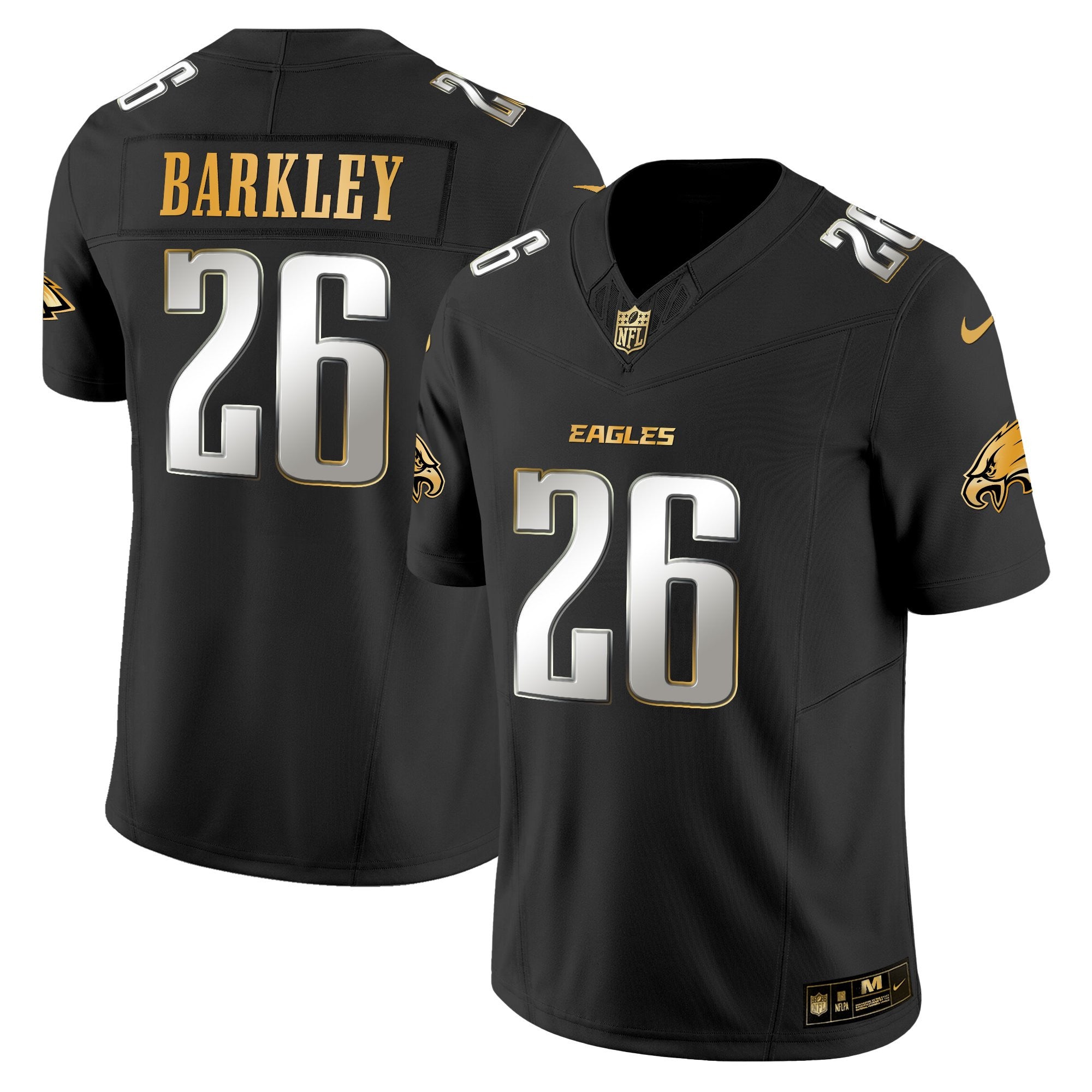 Men's Philadelphia Eagles 2025 Gold Vapor Limited Jersey - All Stitched
