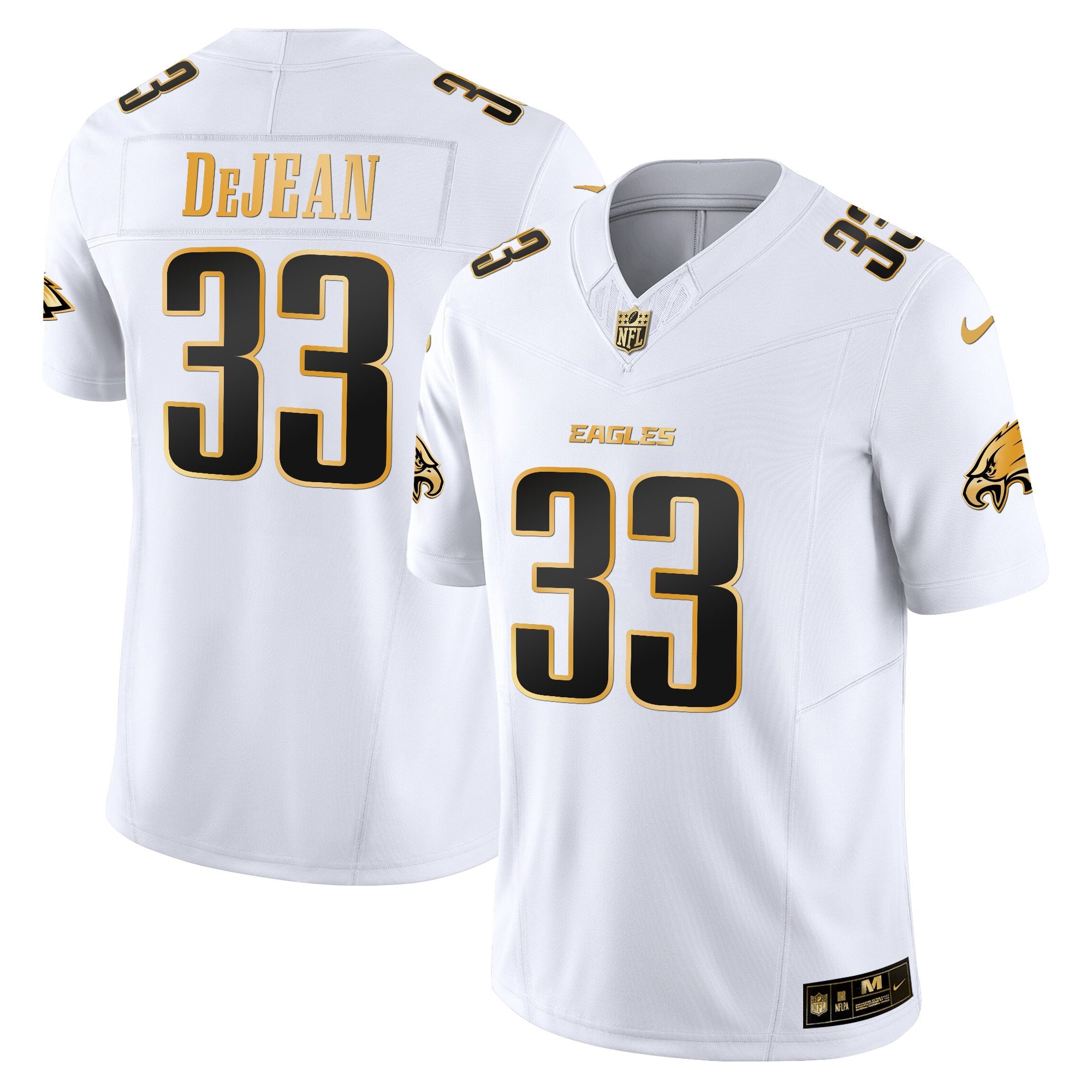 Men's Philadelphia Eagles 2025 Gold Vapor Limited Jersey - All Stitched