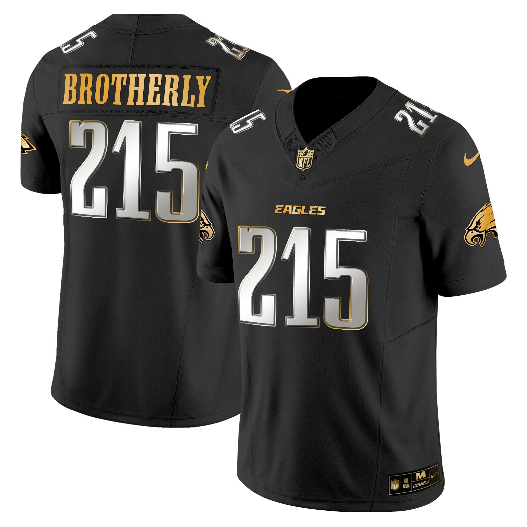 Men's Philadelphia Eagles 2025 Gold Vapor Limited Jersey - All Stitched