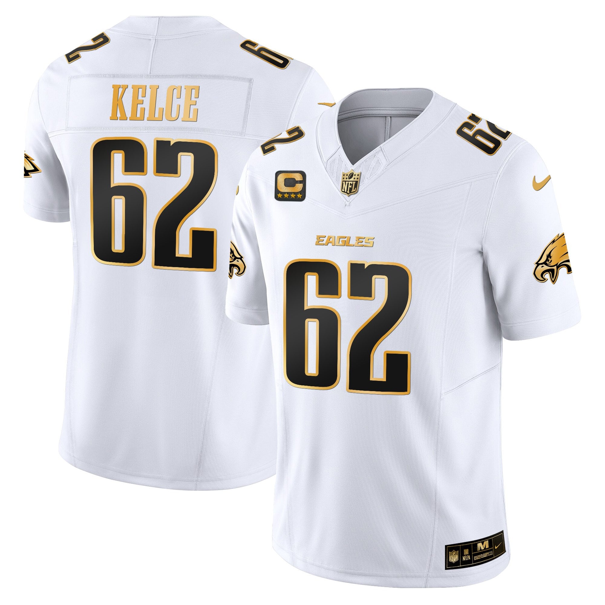 Men's Philadelphia Eagles 2025 Gold Vapor Limited Jersey - All Stitched