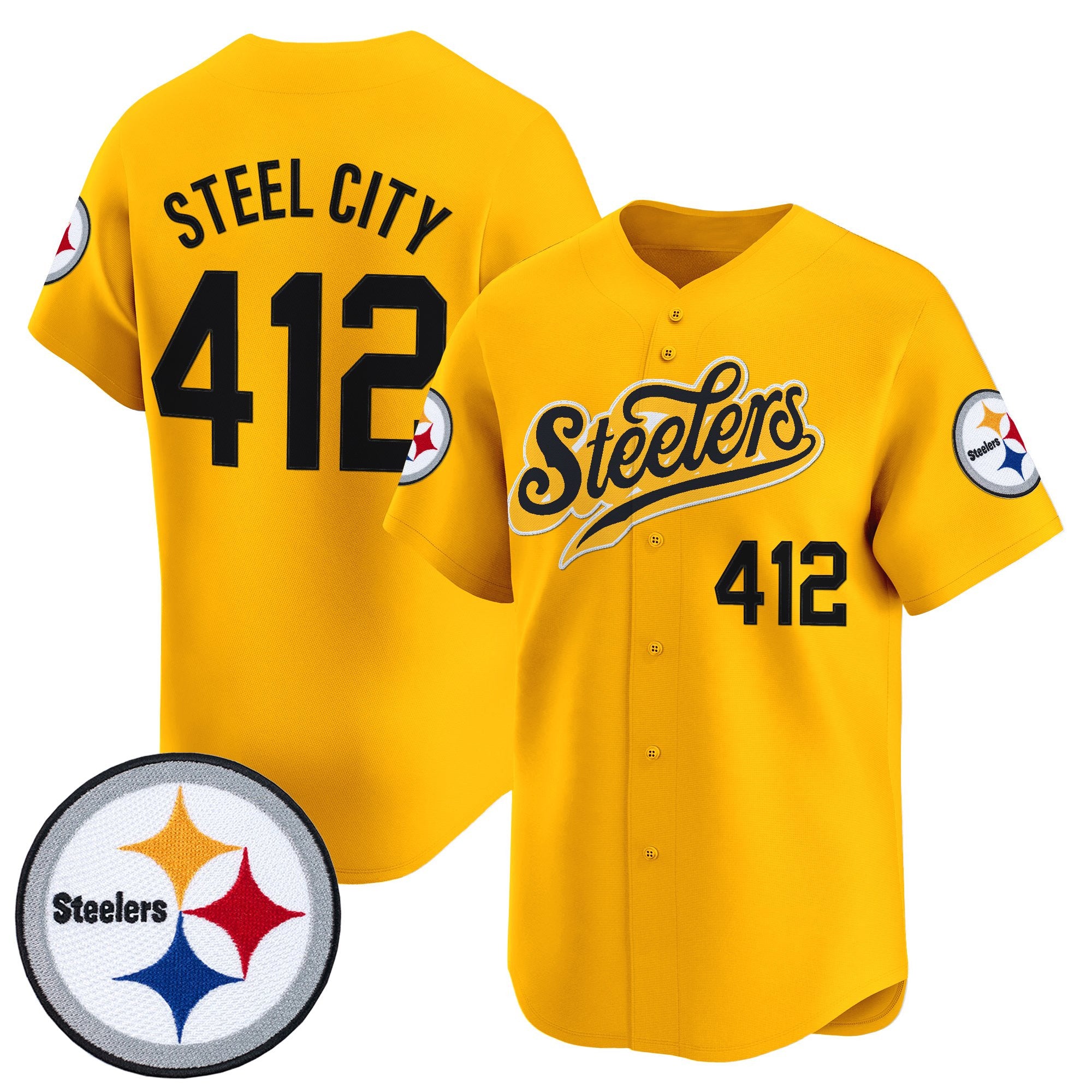 Men's Pittsburgh Steelers 2025 Vapor Baseball Jersey V3 - All Stitched