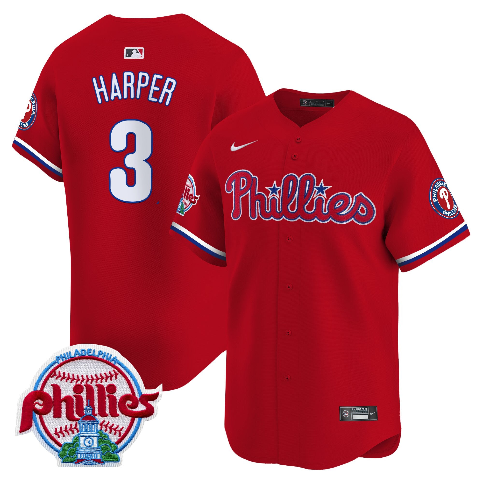Men's Philadelphia Phillies 2025 Vapor Premier Limited Jersey - All Stitched