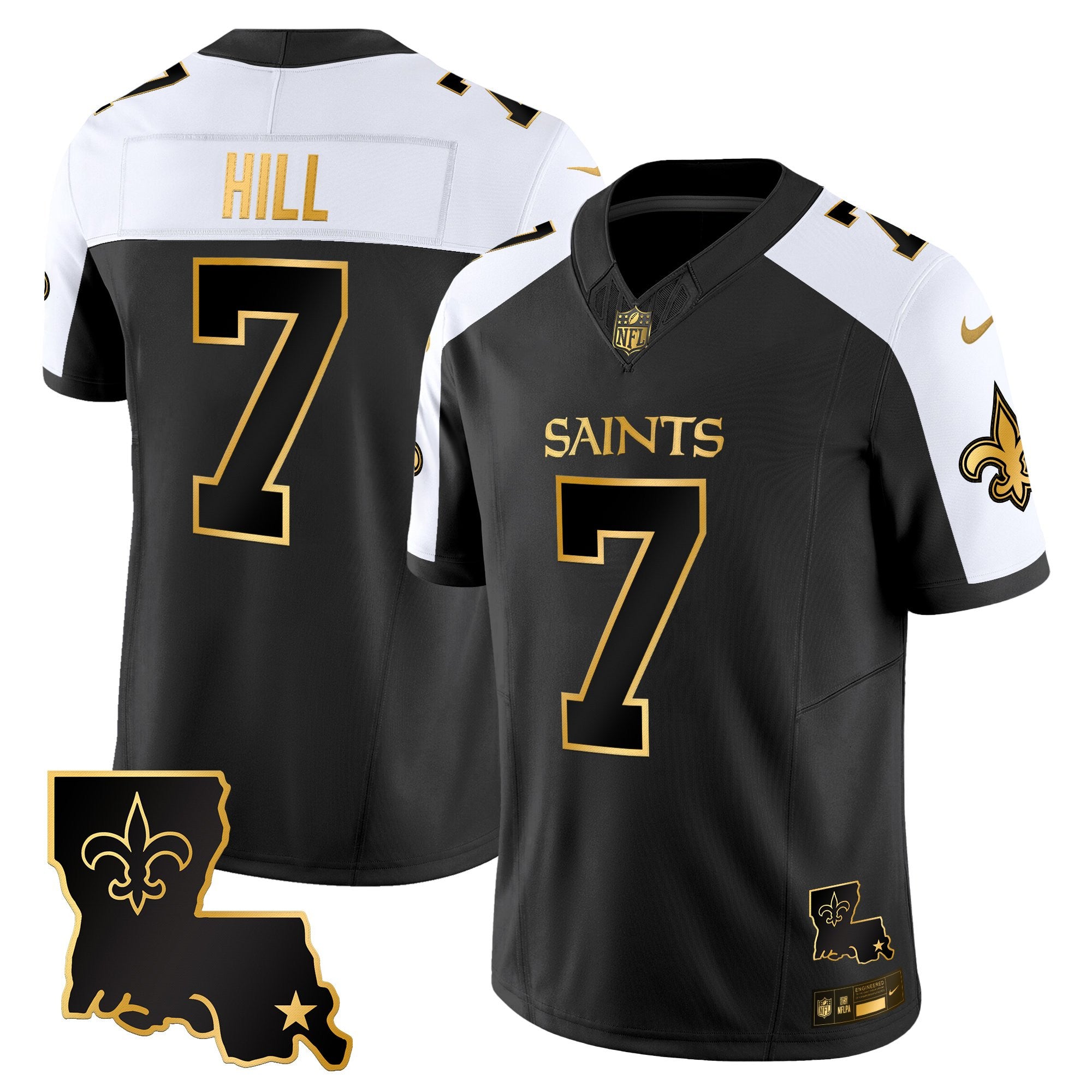 Men's New Orleans Saints 2025 Gold Vapor Limited Jersey - All Stitched