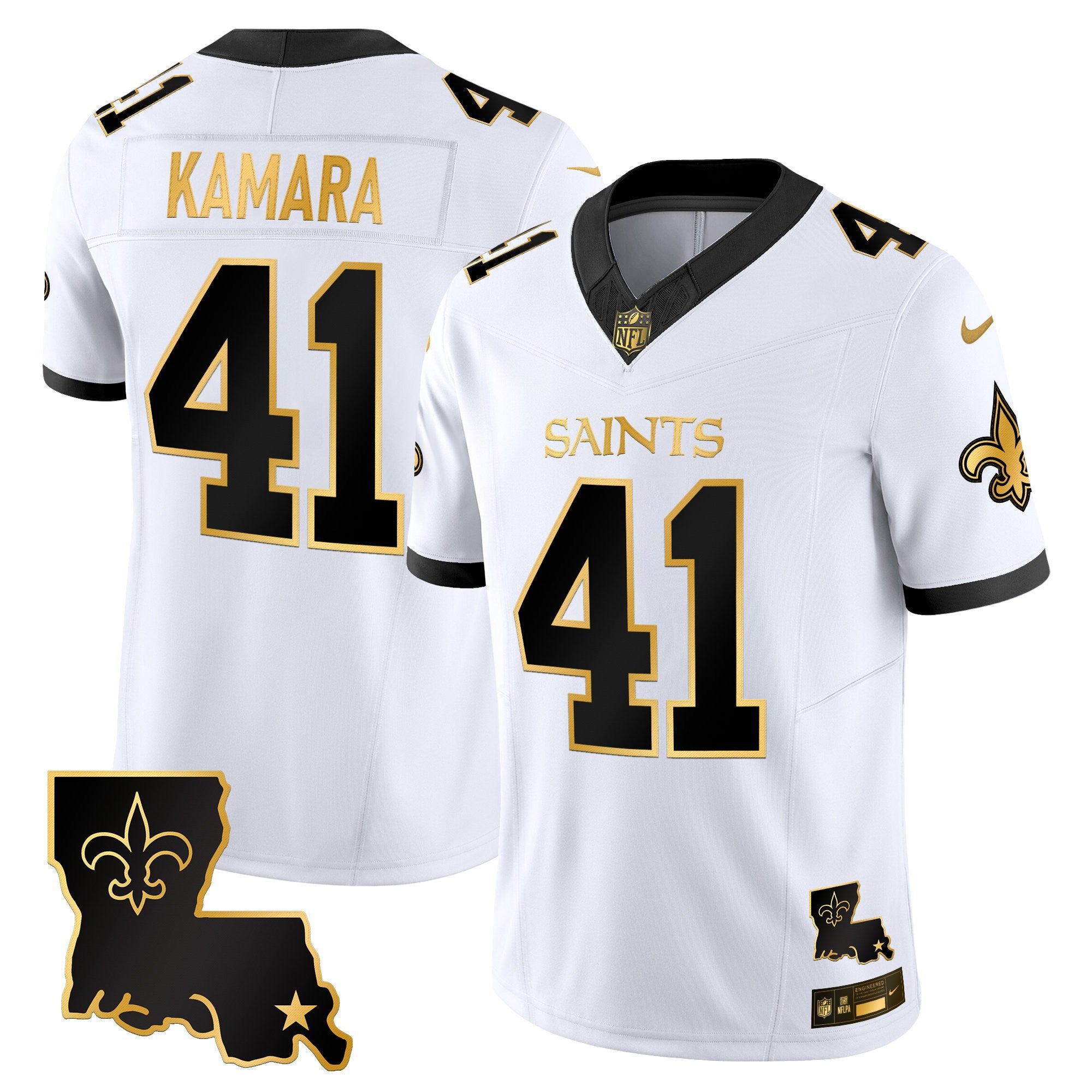 Men's New Orleans Saints 2025 Gold Vapor Limited Jersey - All Stitched