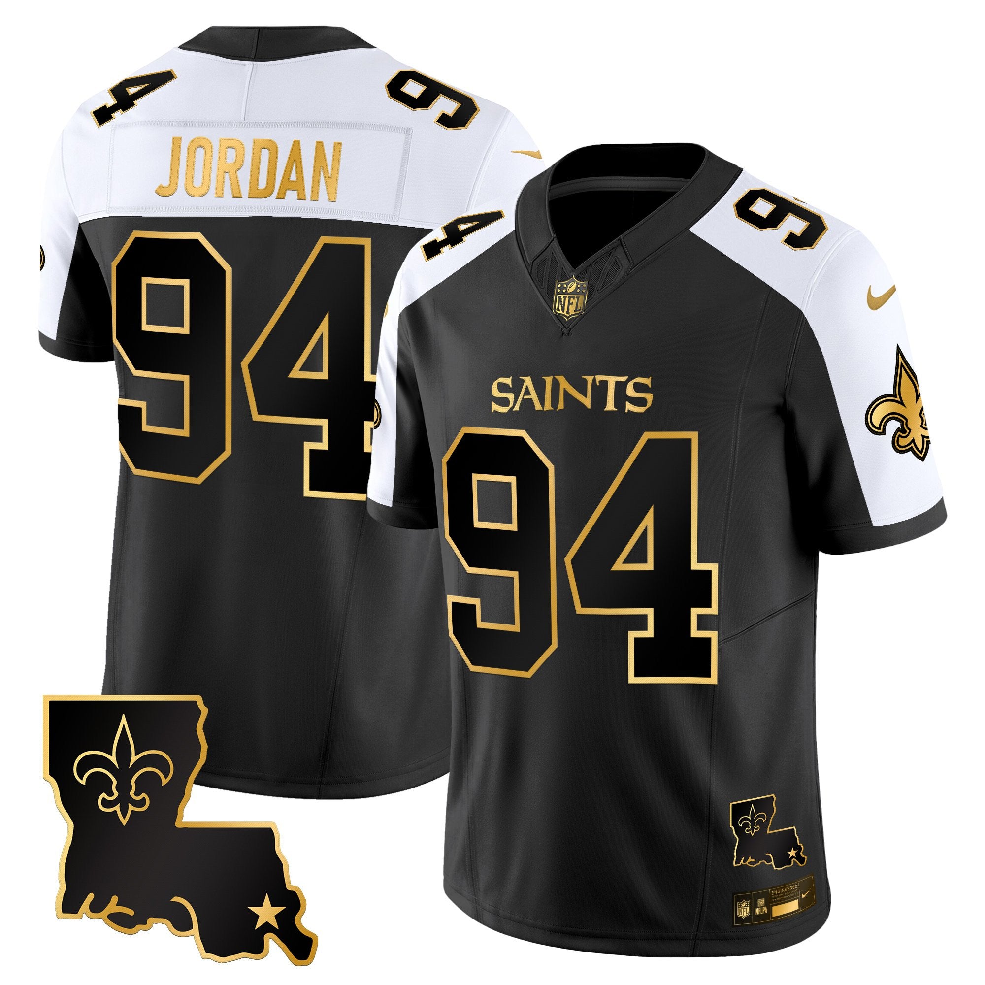 Men's New Orleans Saints 2025 Gold Vapor Limited Jersey - All Stitched