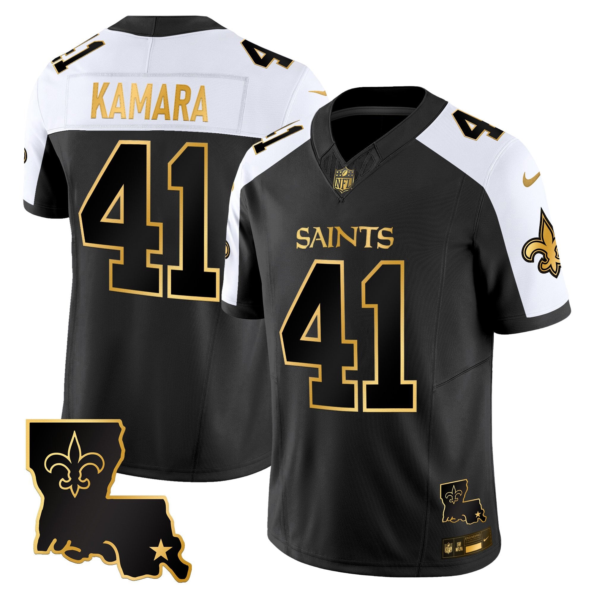 Men's New Orleans Saints 2025 Gold Vapor Limited Jersey - All Stitched