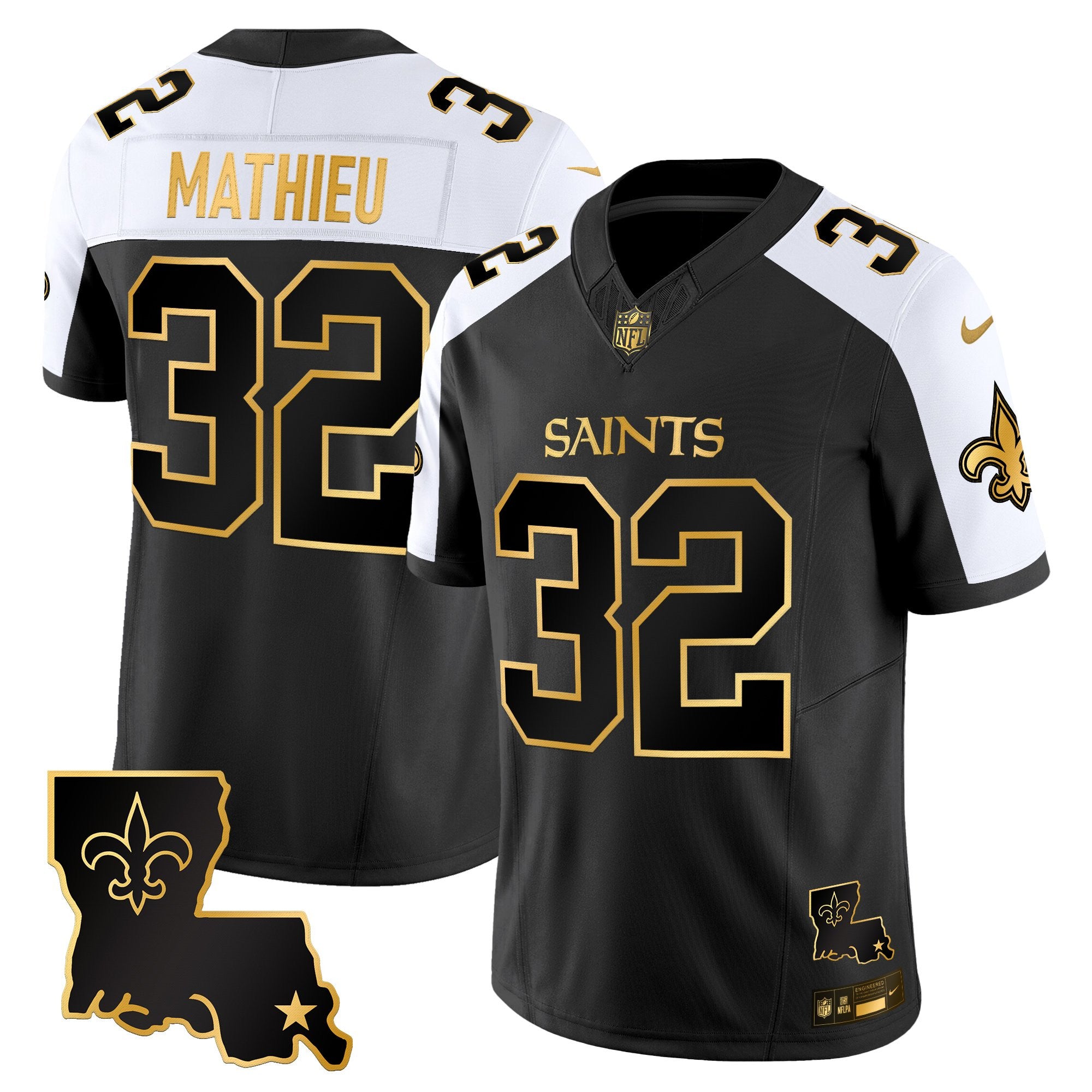 Men's New Orleans Saints 2025 Gold Vapor Limited Jersey - All Stitched