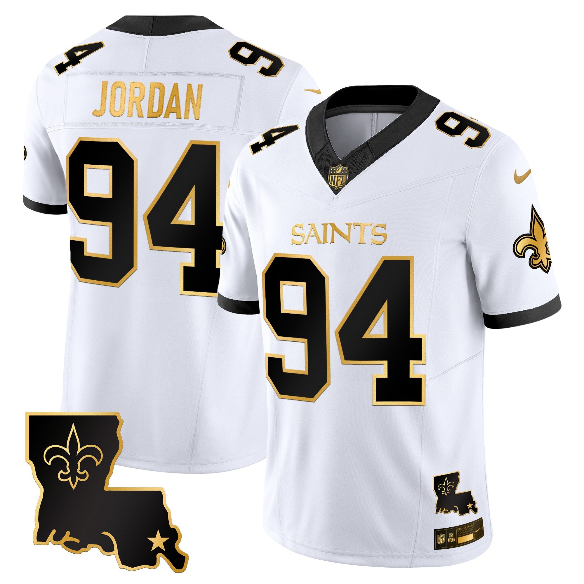 Men's New Orleans Saints 2025 Gold Vapor Limited Jersey - All Stitched