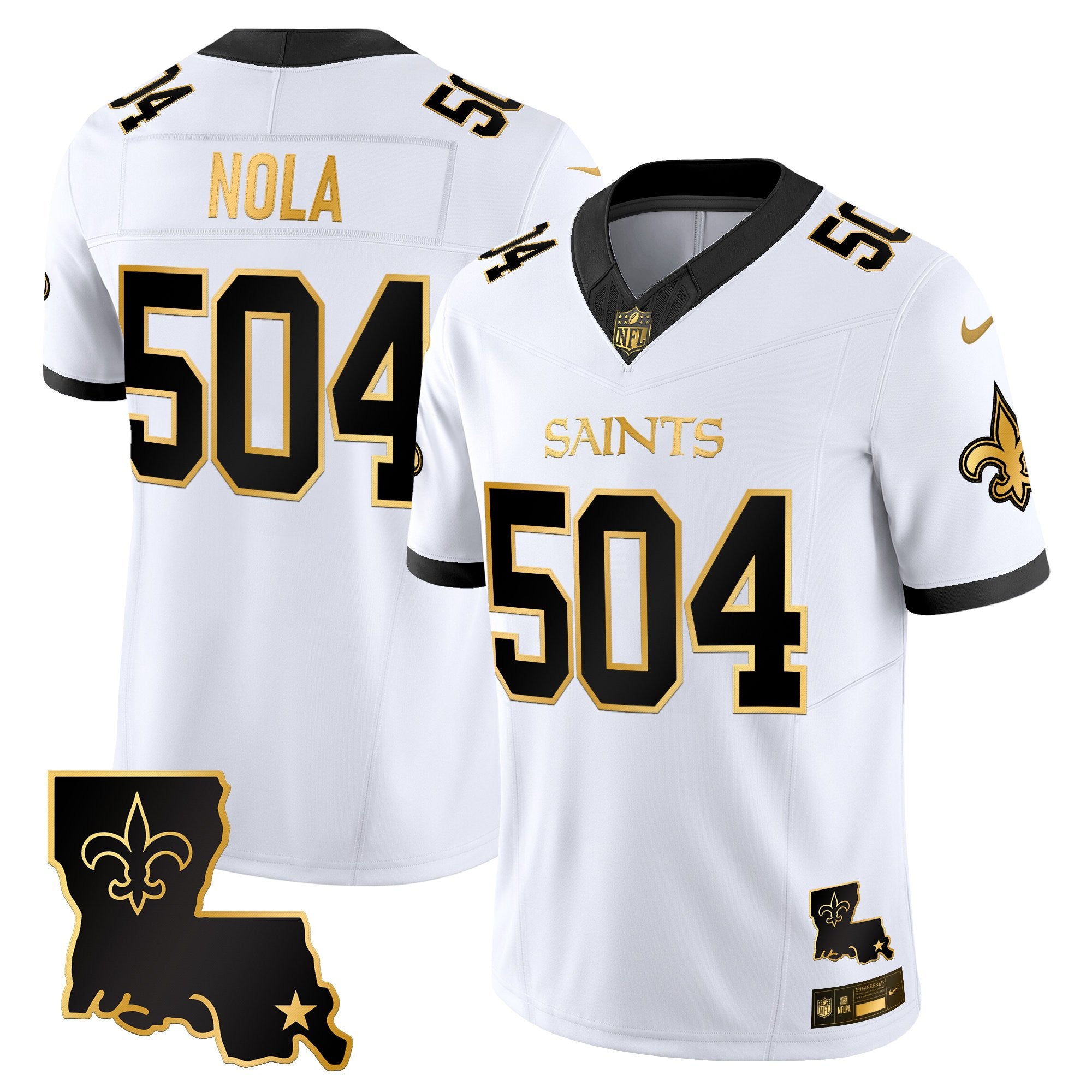 Men's New Orleans Saints 2025 Gold Vapor Limited Jersey - All Stitched