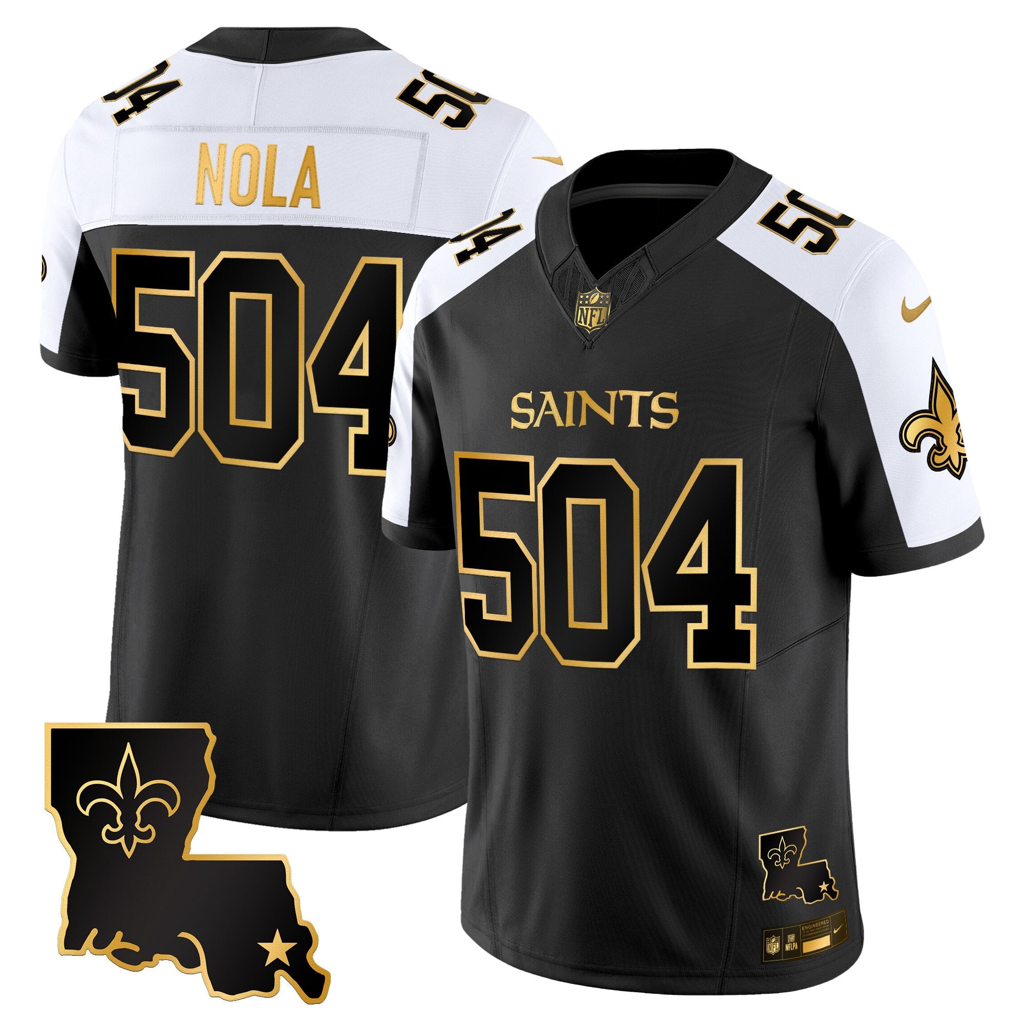Men's New Orleans Saints 2025 Gold Vapor Limited Jersey - All Stitched