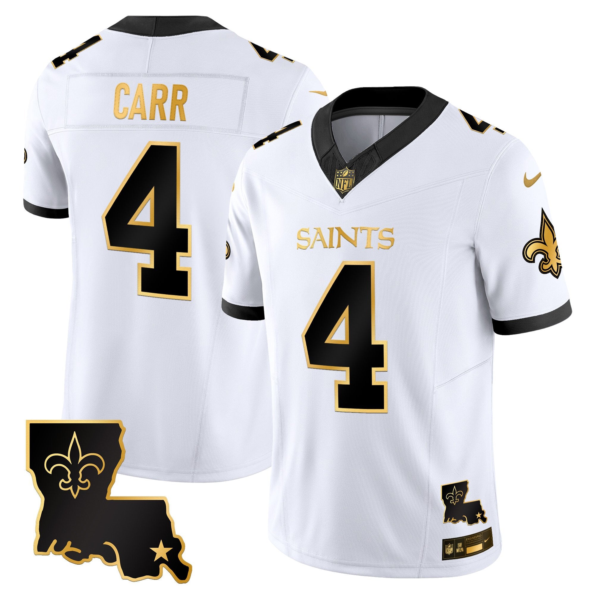 Men's New Orleans Saints 2025 Gold Vapor Limited Jersey - All Stitched