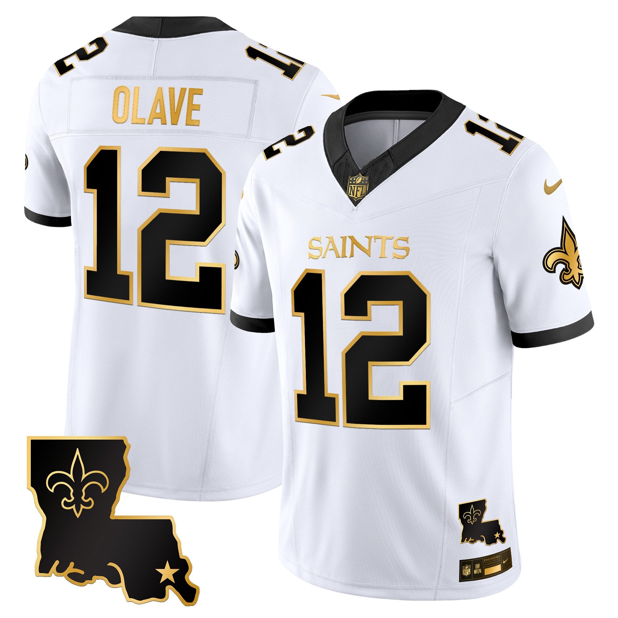 Men's New Orleans Saints 2025 Gold Vapor Limited Jersey - All Stitched