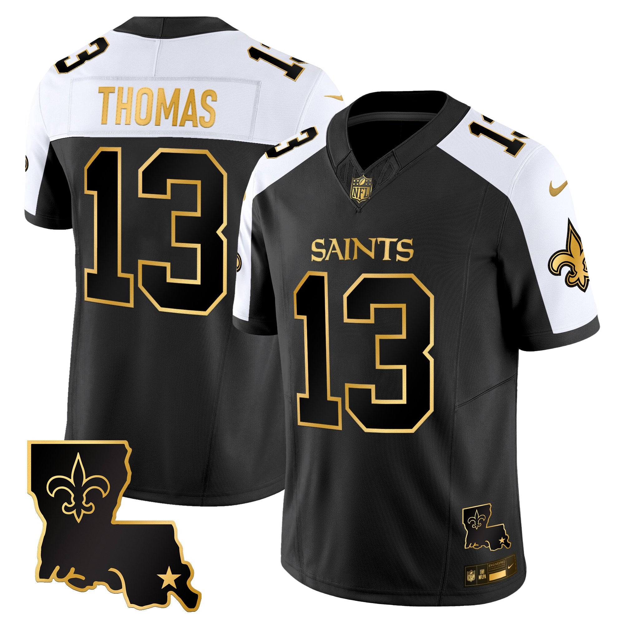 Men's New Orleans Saints 2025 Gold Vapor Limited Jersey - All Stitched