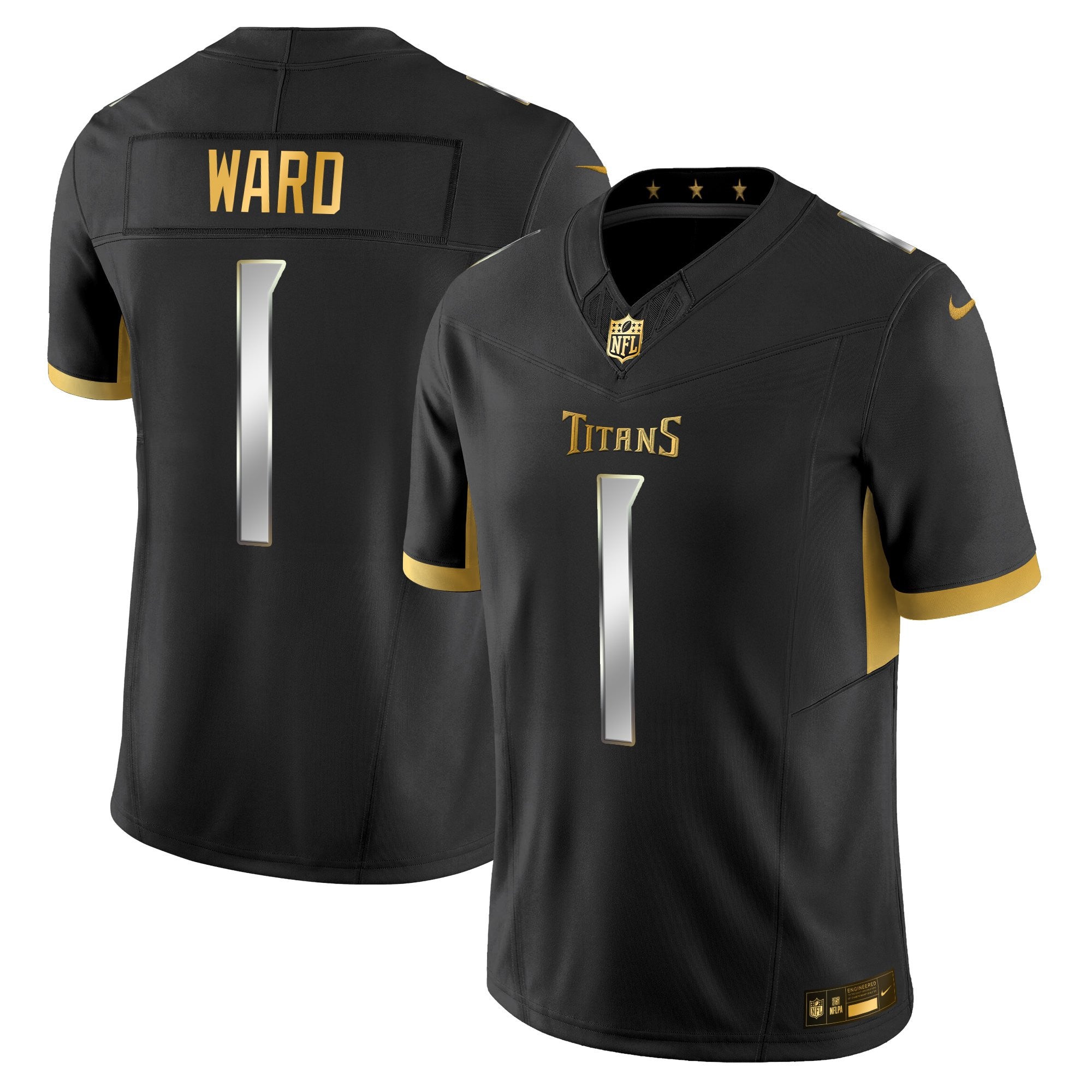 Men's Tennessee Titans 2025 Gold Vapor Limited Jersey - All Stitched