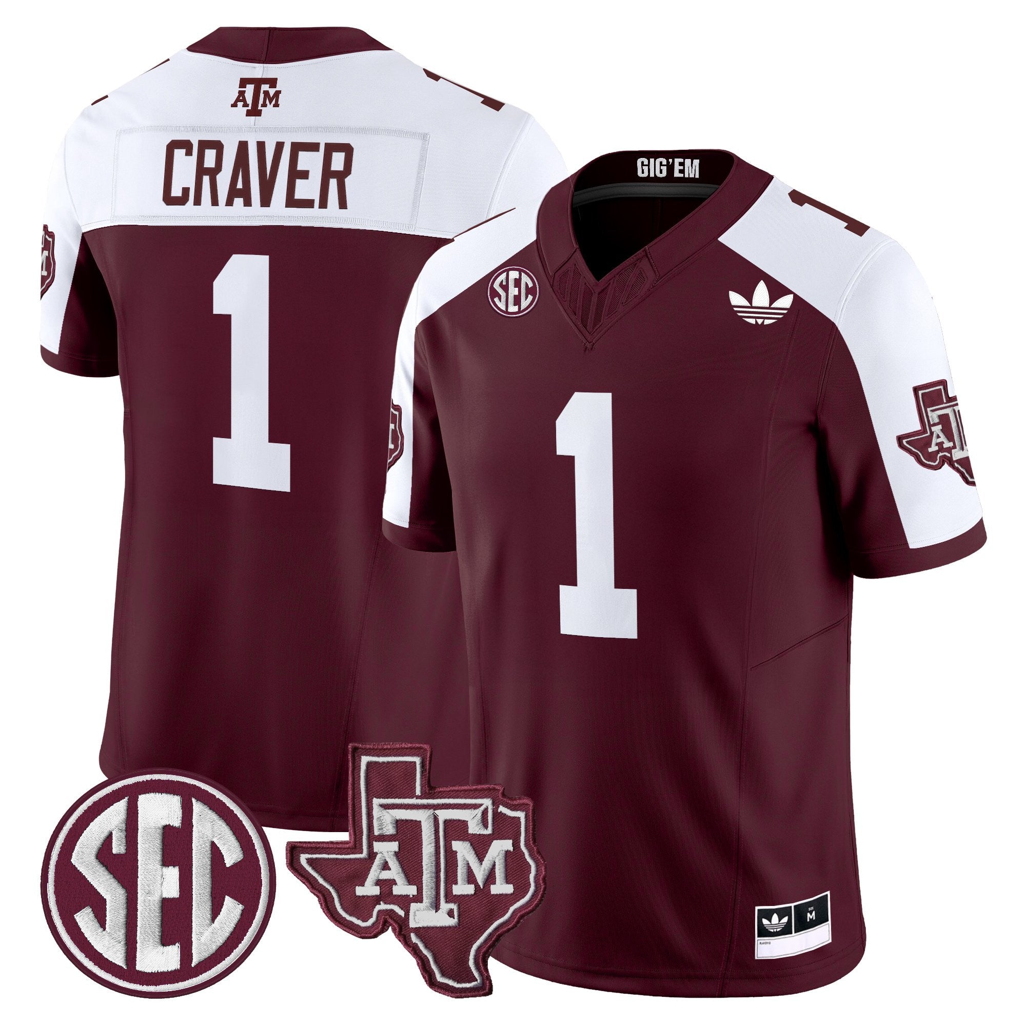 Men's Texas A&M Aggies 2025 Vapor Limited Jersey V2 - All Stitched
