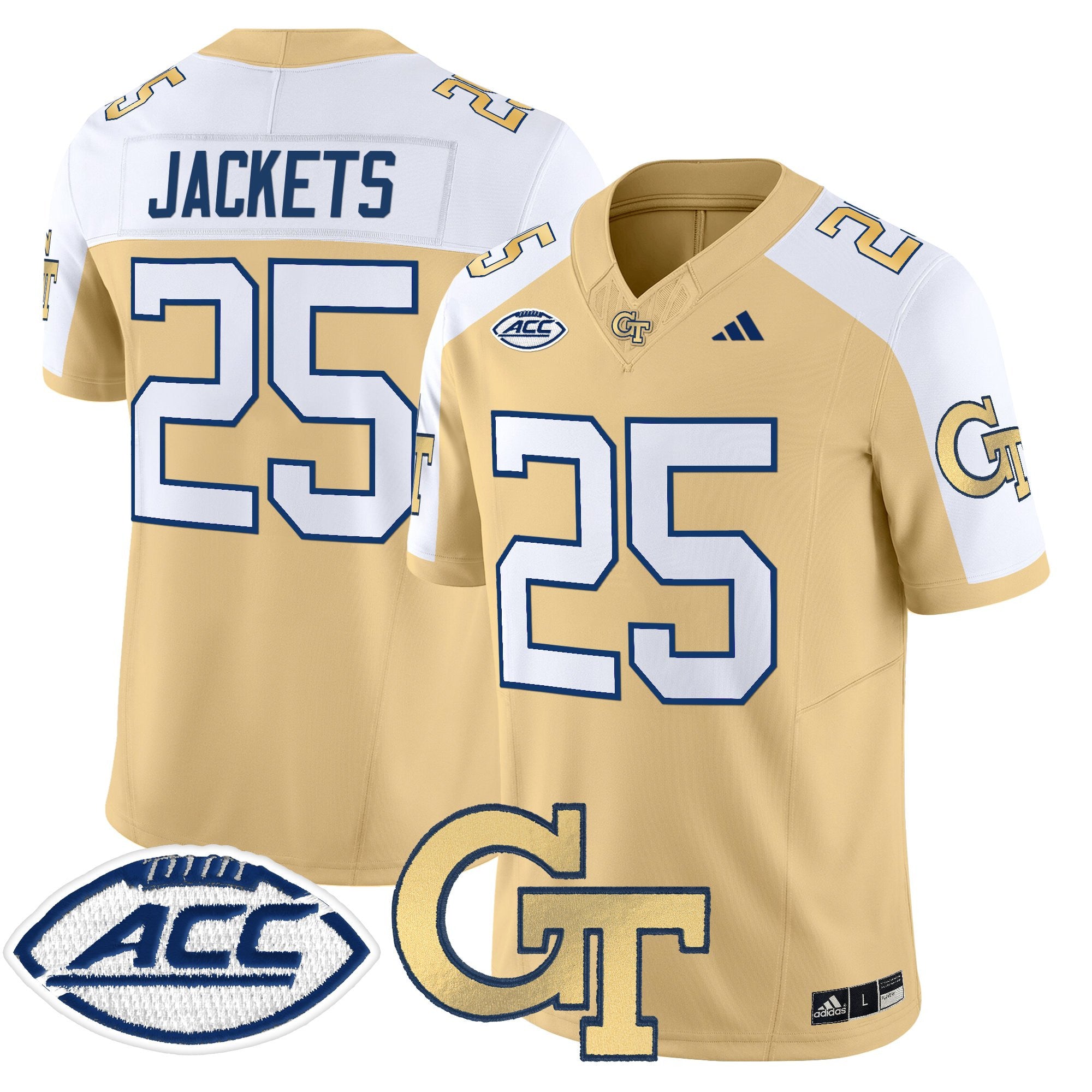Youth's Georgia Tech Yellow Jackets 2025 Vapor Limited Jersey - All stitched