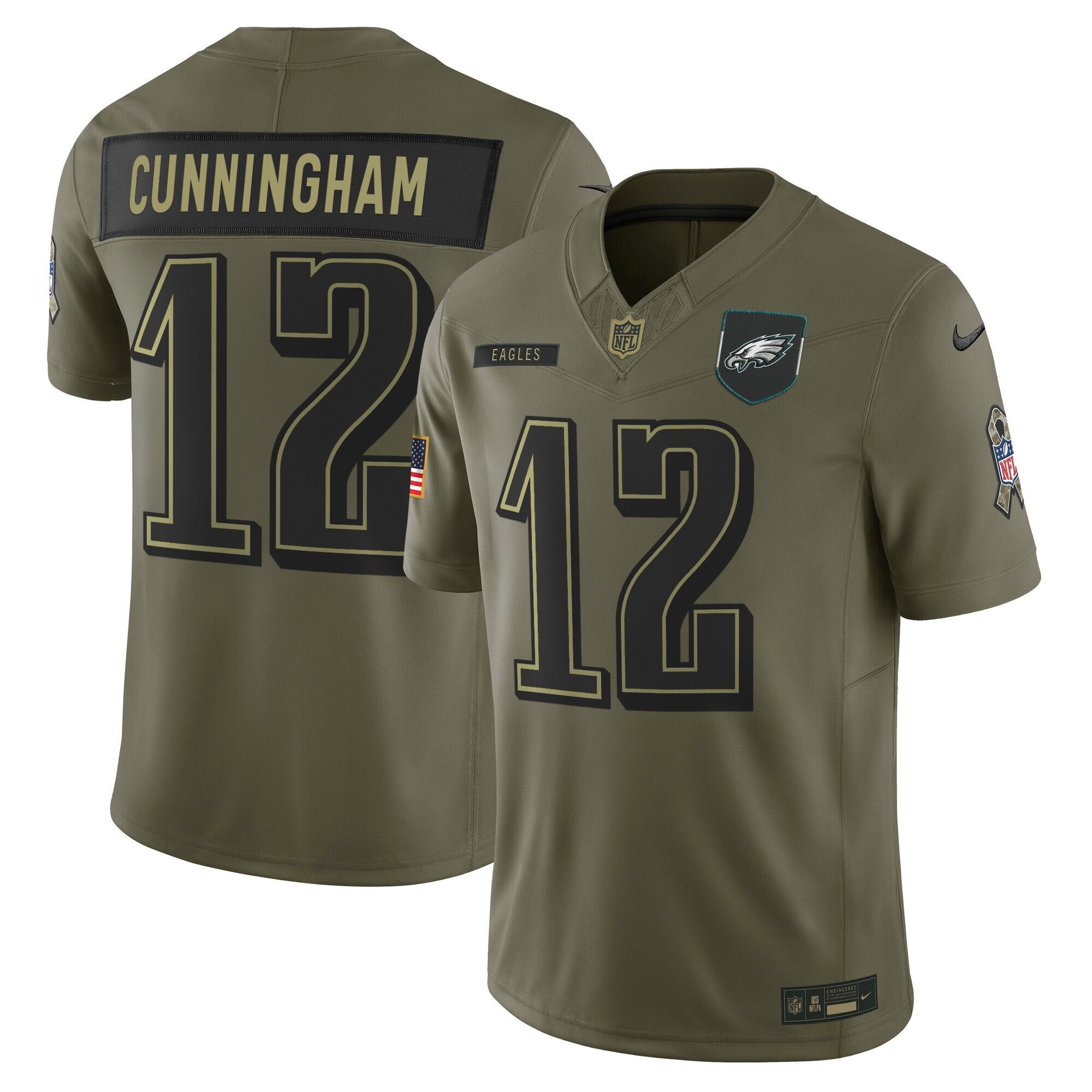 Men's Philadelphia Eagles 2025 Salute to Service Limited Jersey - All Stitched
