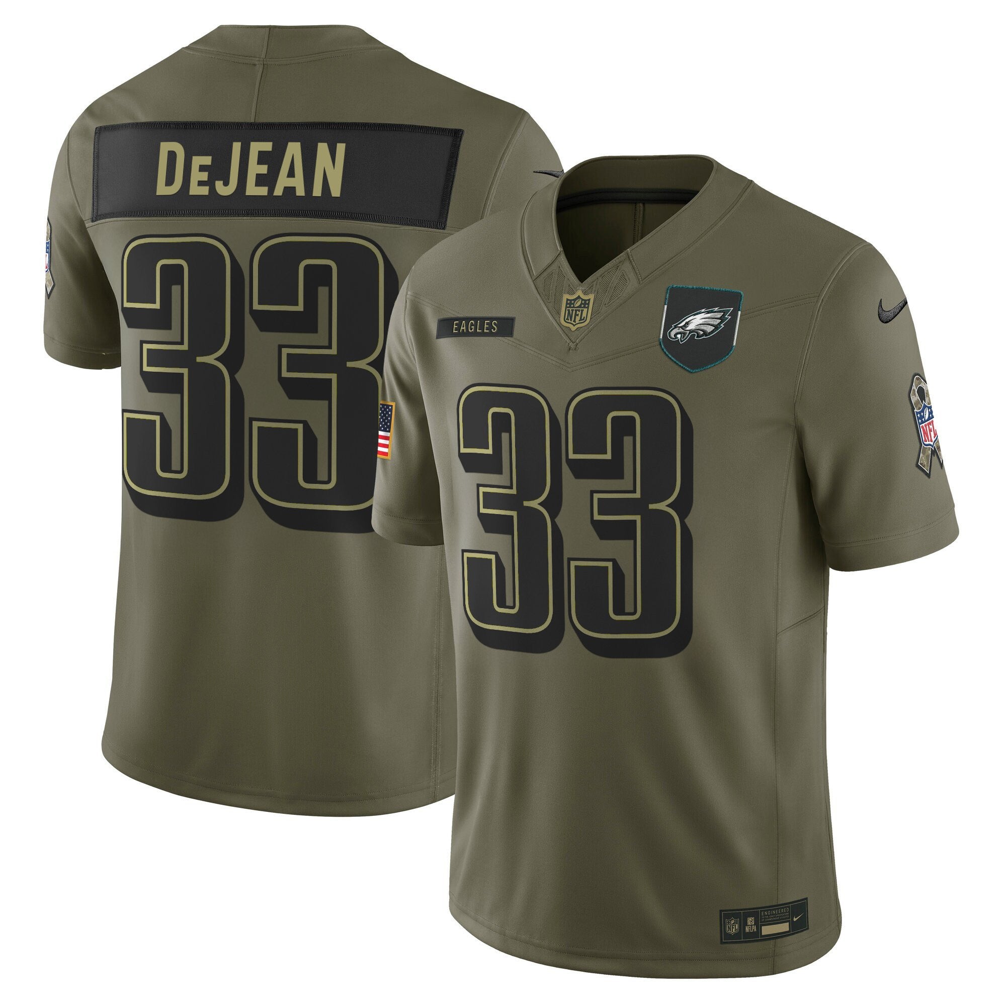 Men's Philadelphia Eagles 2025 Salute to Service Limited Jersey - All Stitched