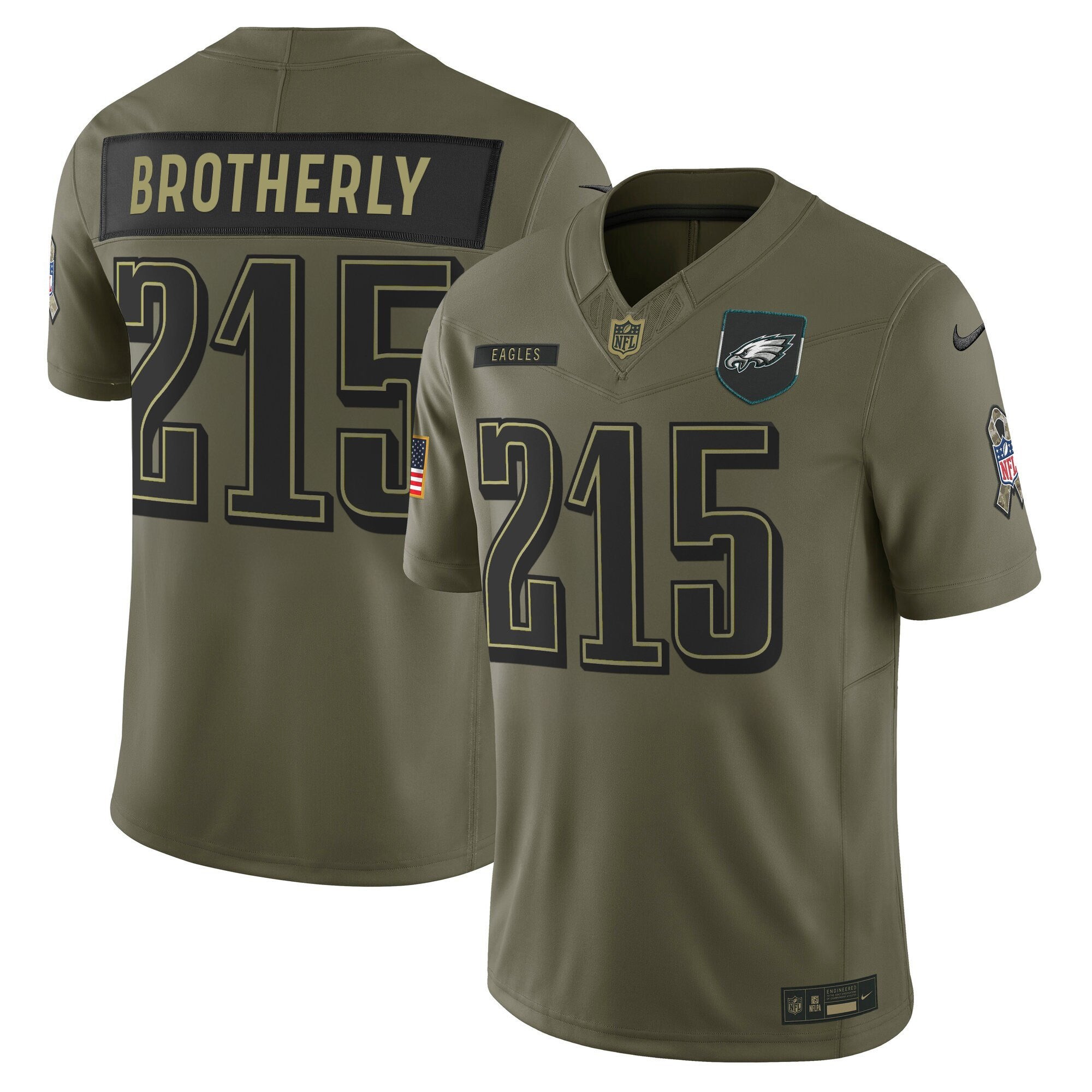 Men's Philadelphia Eagles 2025 Salute to Service Limited Jersey - All Stitched