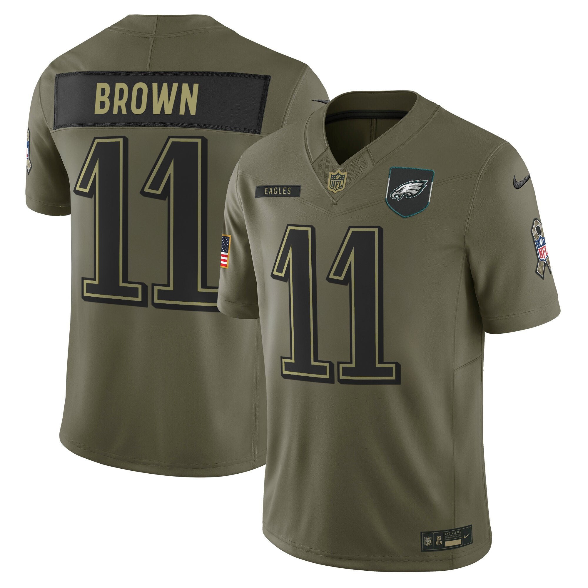 Men's Philadelphia Eagles 2025 Salute to Service Limited Jersey - All Stitched