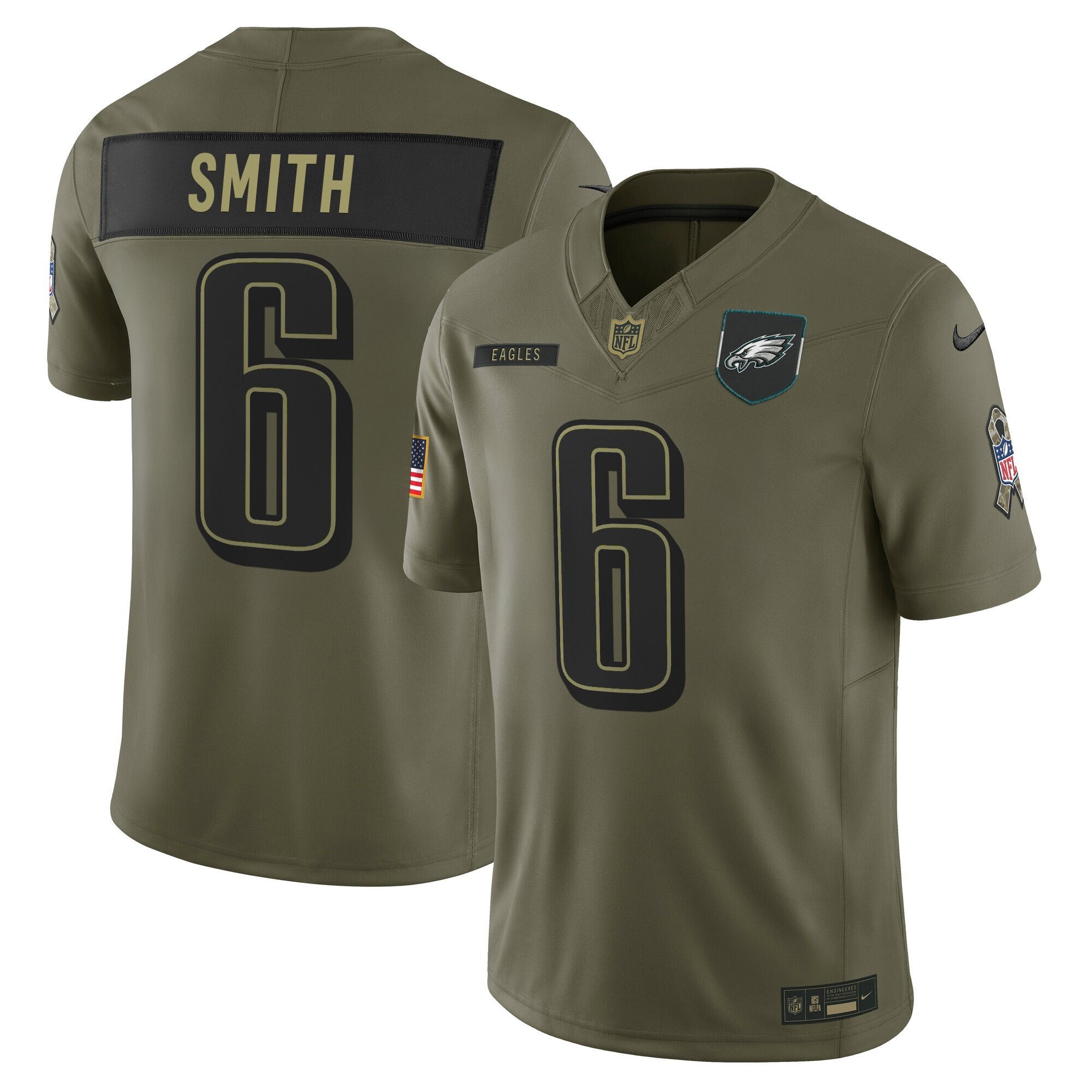 Men's Philadelphia Eagles 2025 Salute to Service Limited Jersey - All Stitched