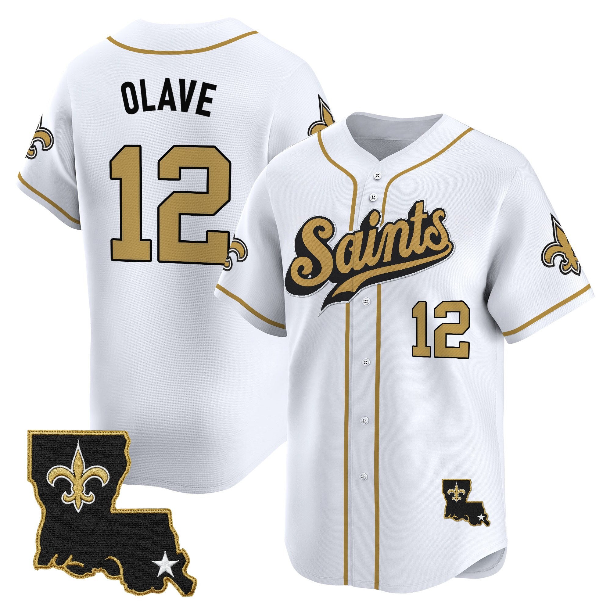 Men's New Orleans Saints 2025 Vapor Baseball Jersey - All Stitched