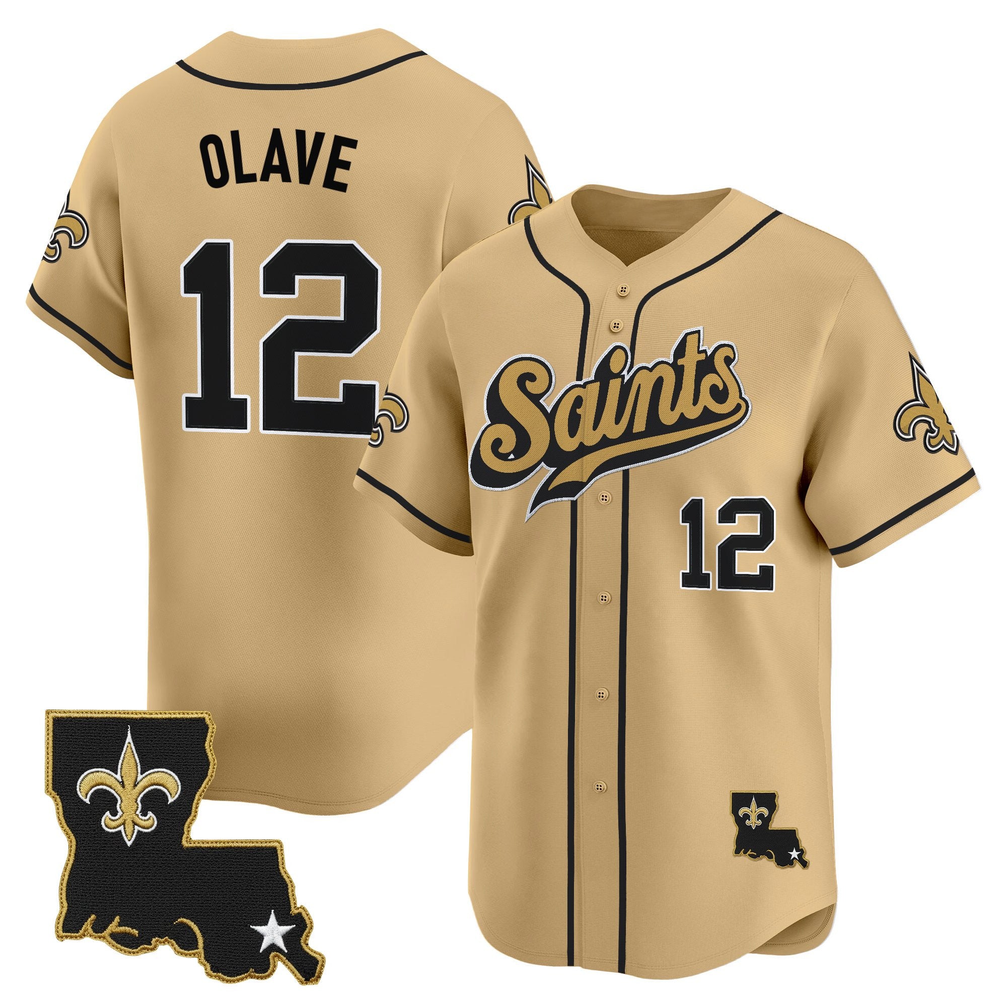 Men's New Orleans Saints 2025 Vapor Baseball Jersey - All Stitched