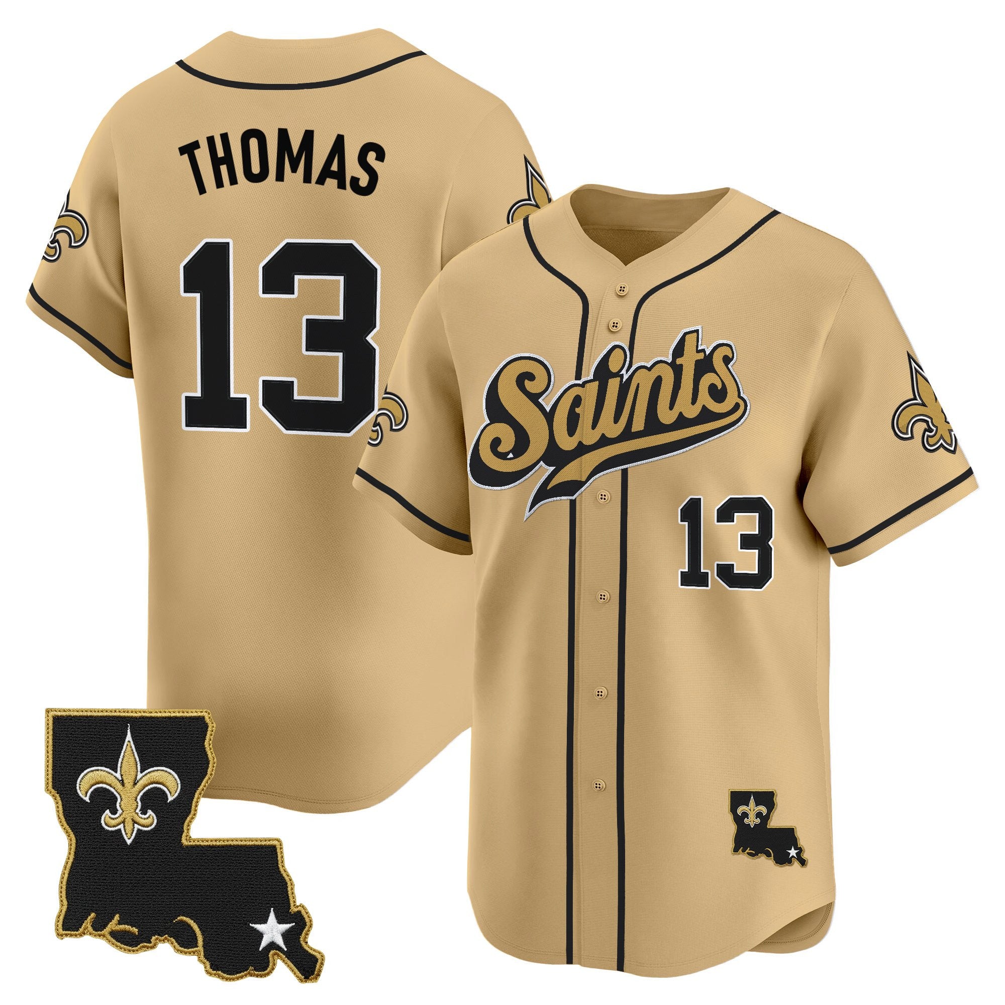 Men's New Orleans Saints 2025 Vapor Baseball Jersey - All Stitched