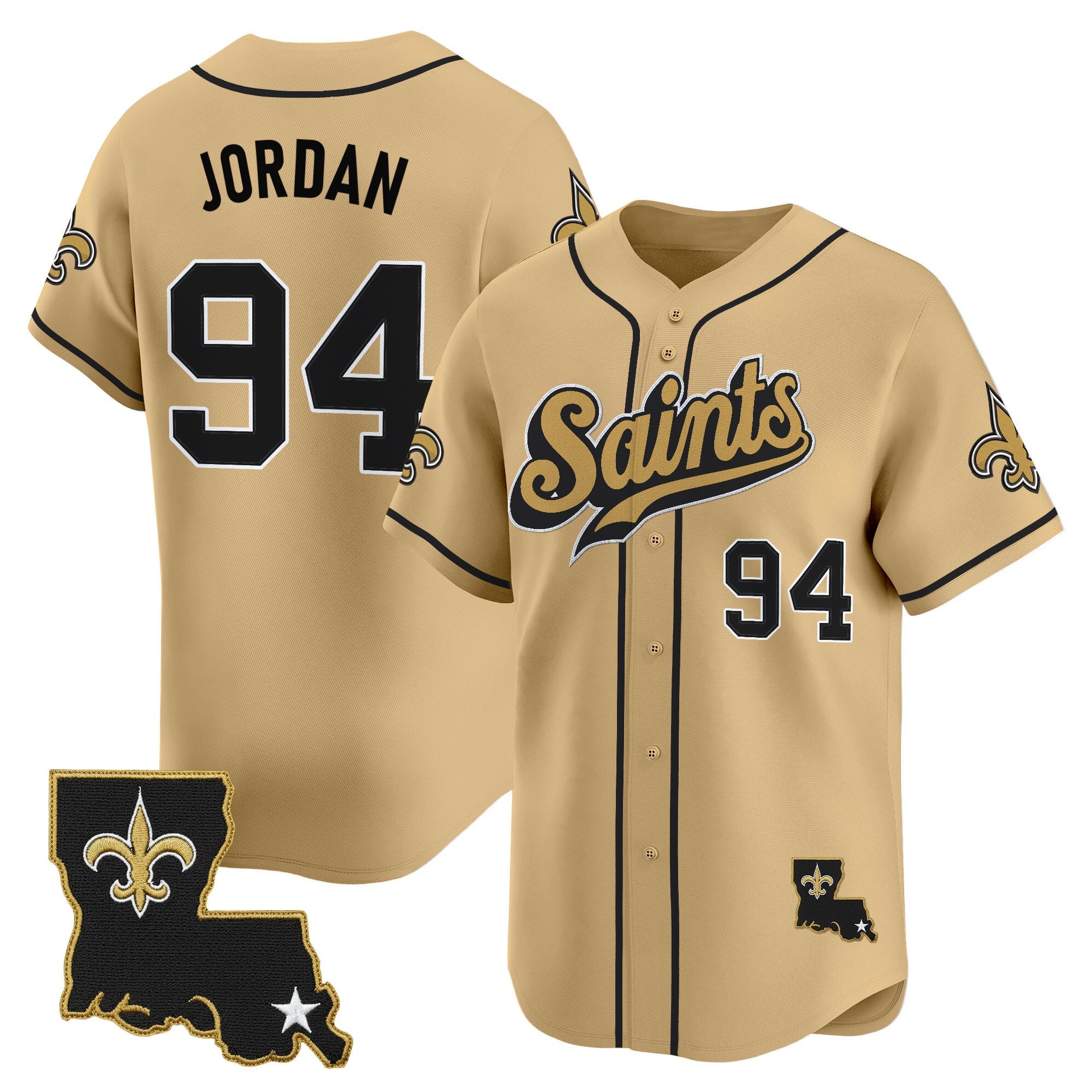 Men's New Orleans Saints 2025 Vapor Baseball Jersey - All Stitched