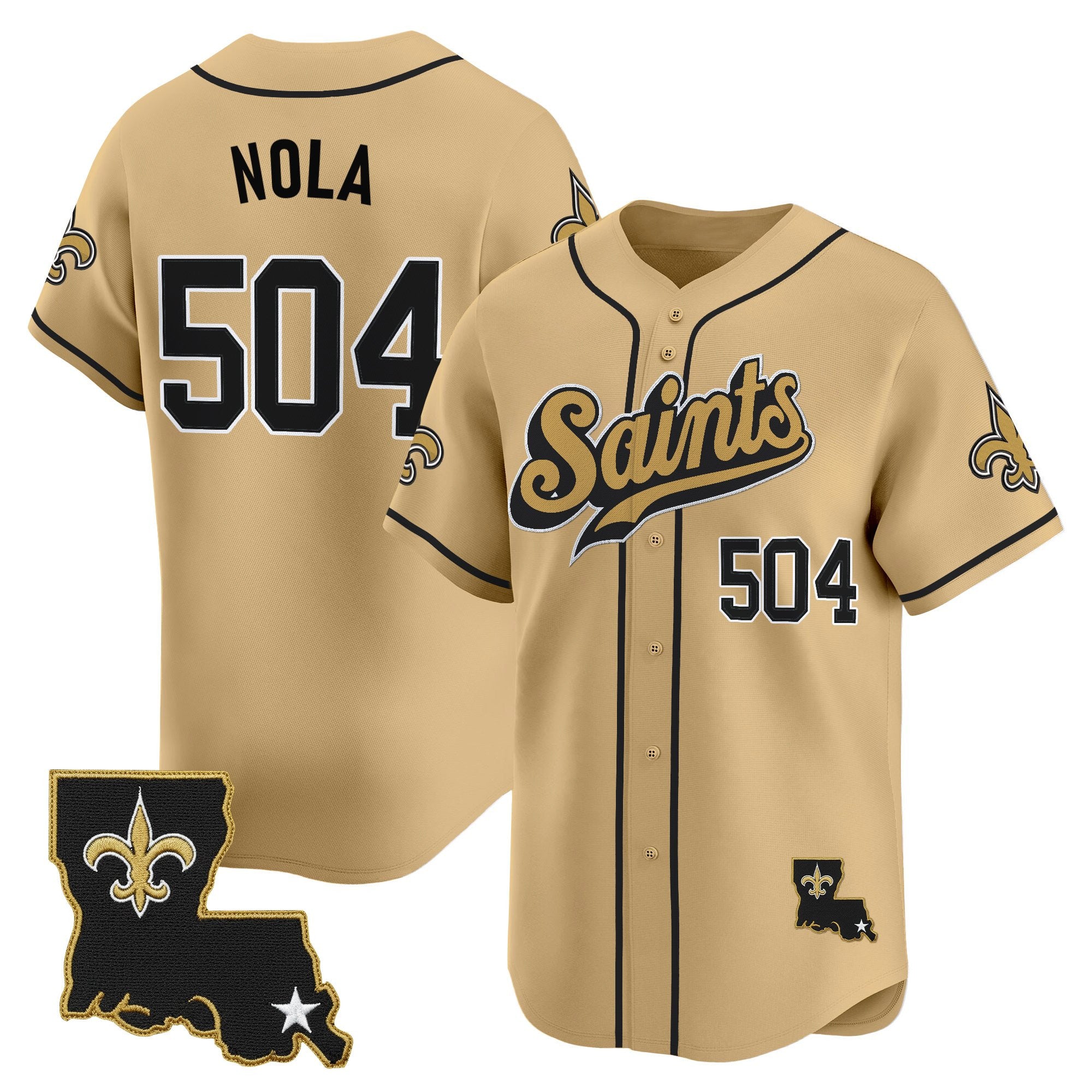 Men's New Orleans Saints 2025 Vapor Baseball Jersey - All Stitched