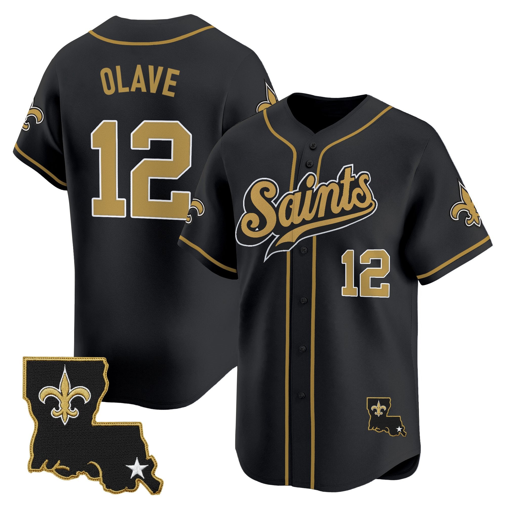 Men's New Orleans Saints 2025 Vapor Baseball Jersey - All Stitched