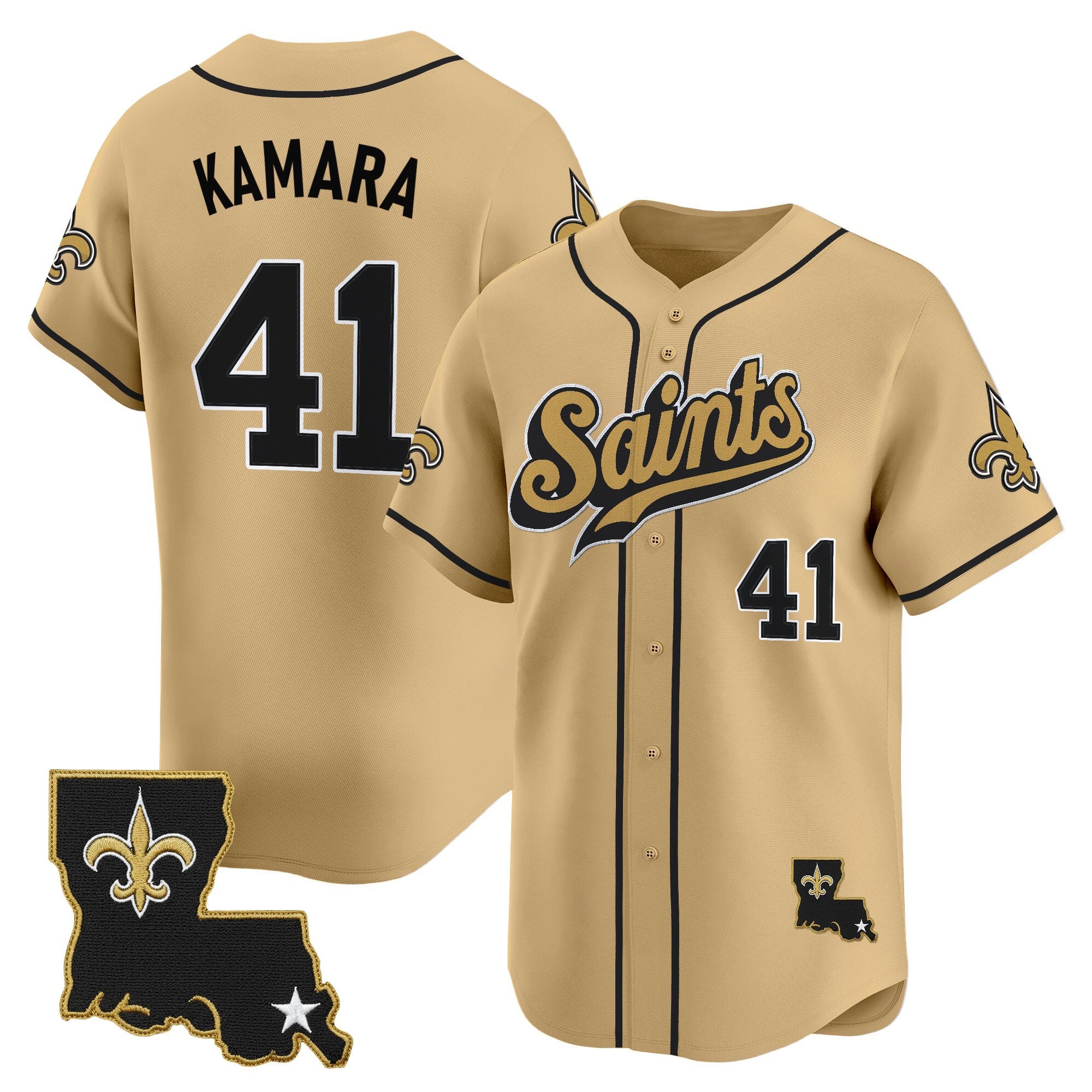 Men's New Orleans Saints 2025 Vapor Baseball Jersey - All Stitched