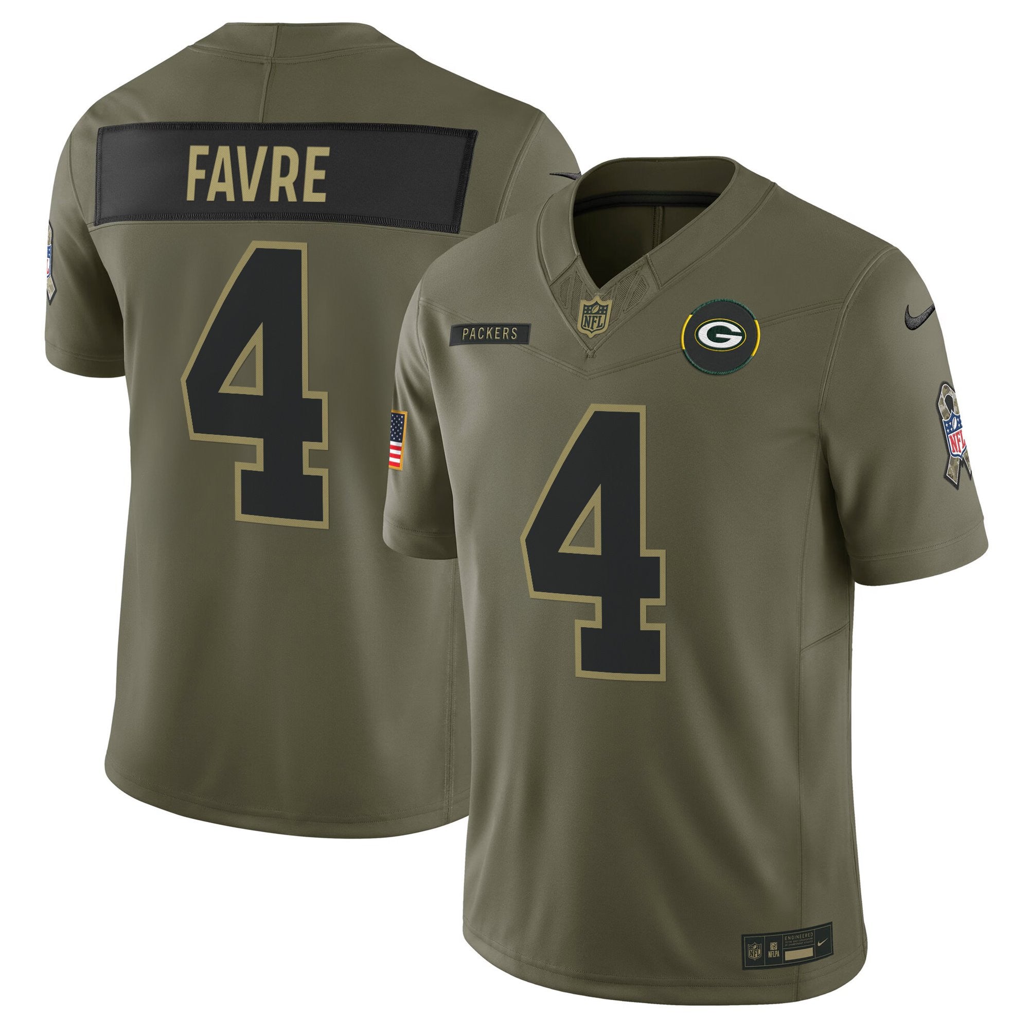 Men's Green Bay Packers 2025 Salute to Service Vapor Limited Jersey - All Stitched
