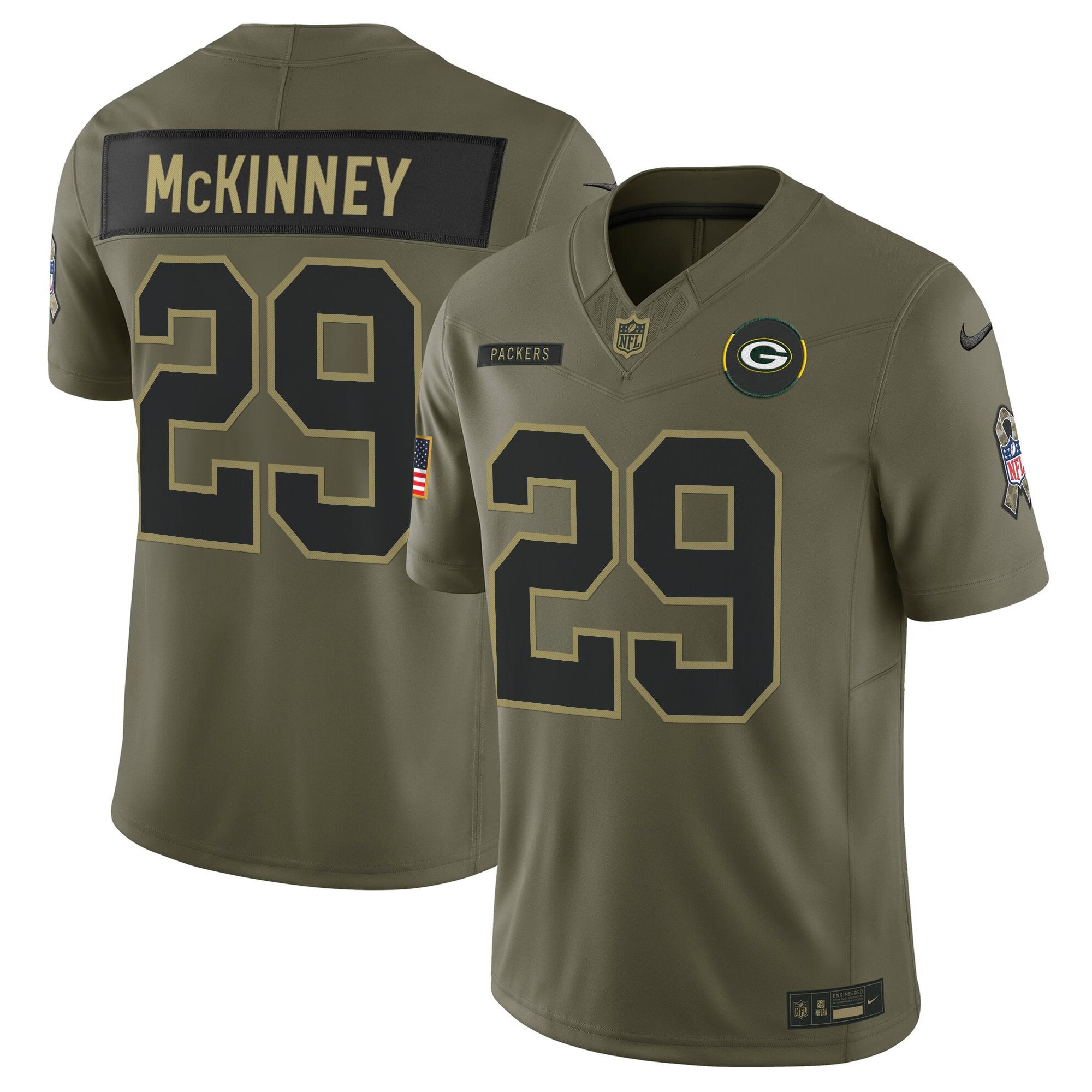 Men's Green Bay Packers 2025 Salute to Service Vapor Limited Jersey - All Stitched
