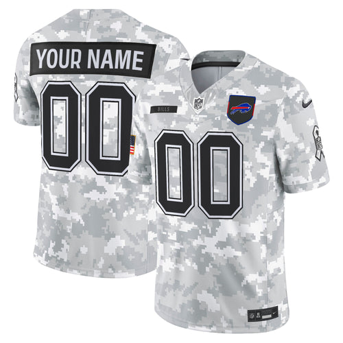 Buffalo Bills 2025 Salute to Service Vapor Limited Custom Jersey - All Stitched