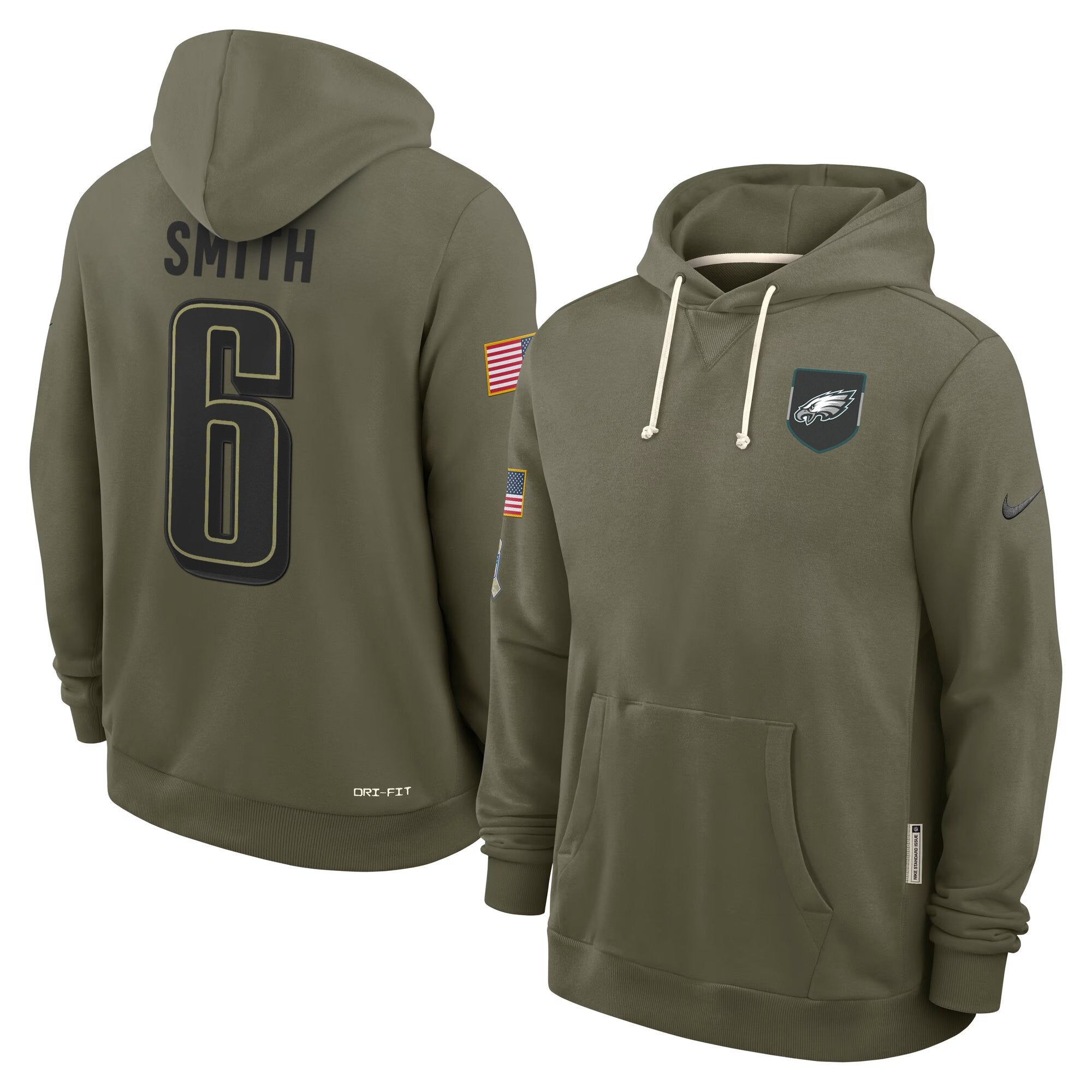 Philadelphia Eagles 2025 Salute to Service Pullover Hoodie - All Stitched