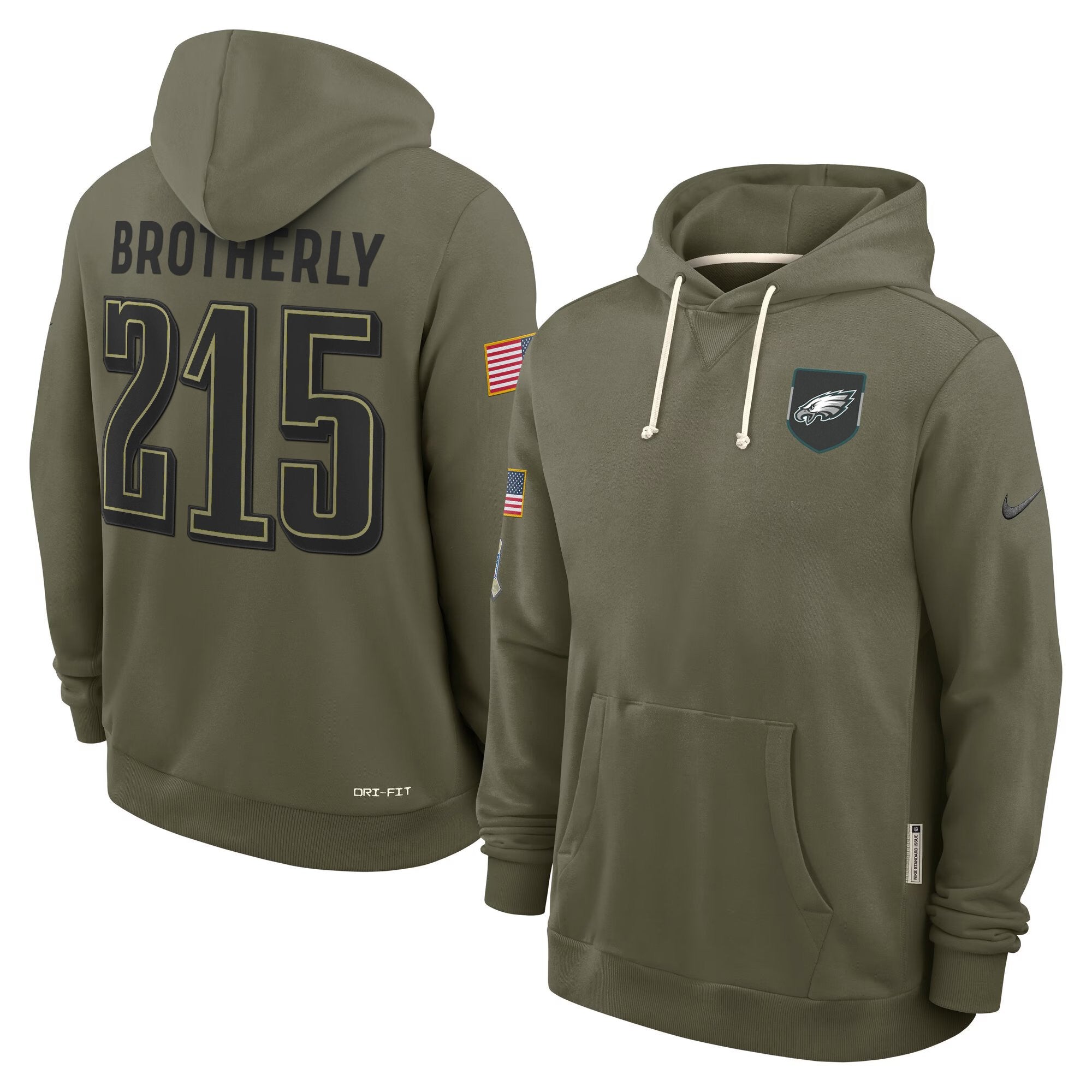 Philadelphia Eagles 2025 Salute to Service Pullover Hoodie - All Stitched