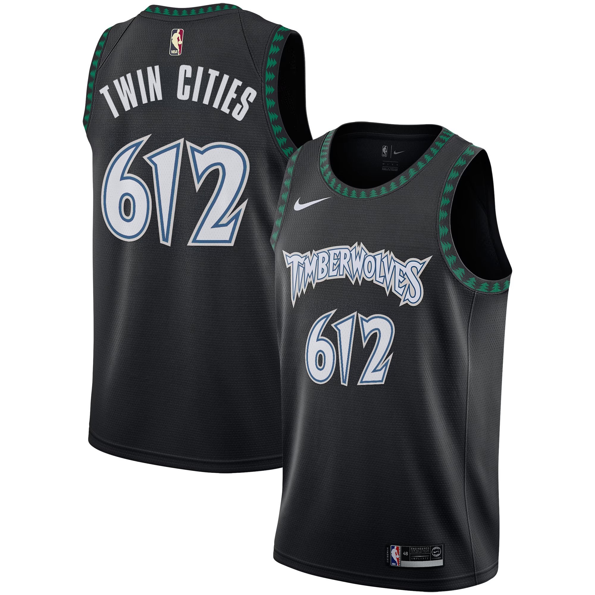 Minnesota Timberwolves 2025/26 "Black Trees" Swingman Jersey - All Stitched