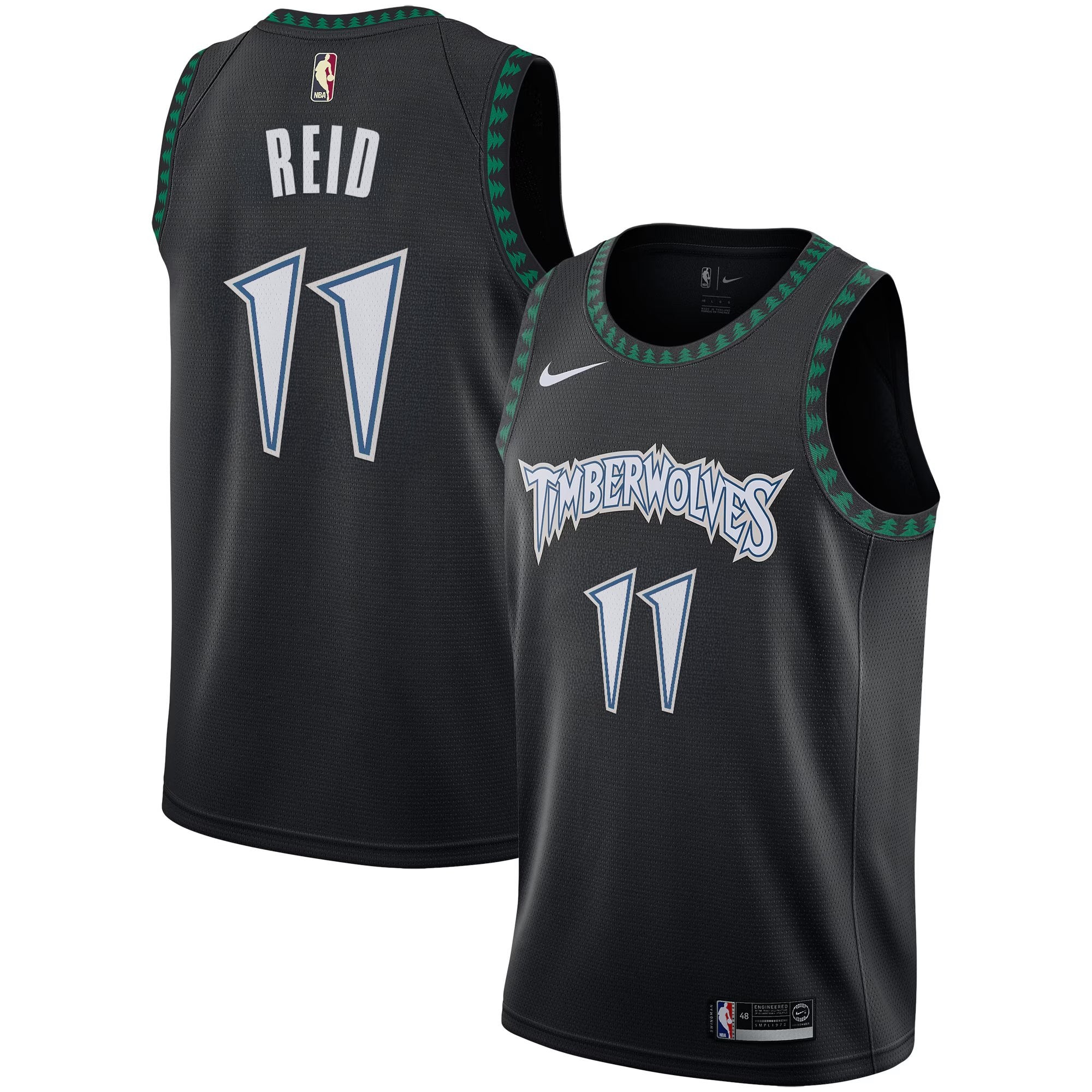 Minnesota Timberwolves 2025/26 "Black Trees" Swingman Jersey - All Stitched