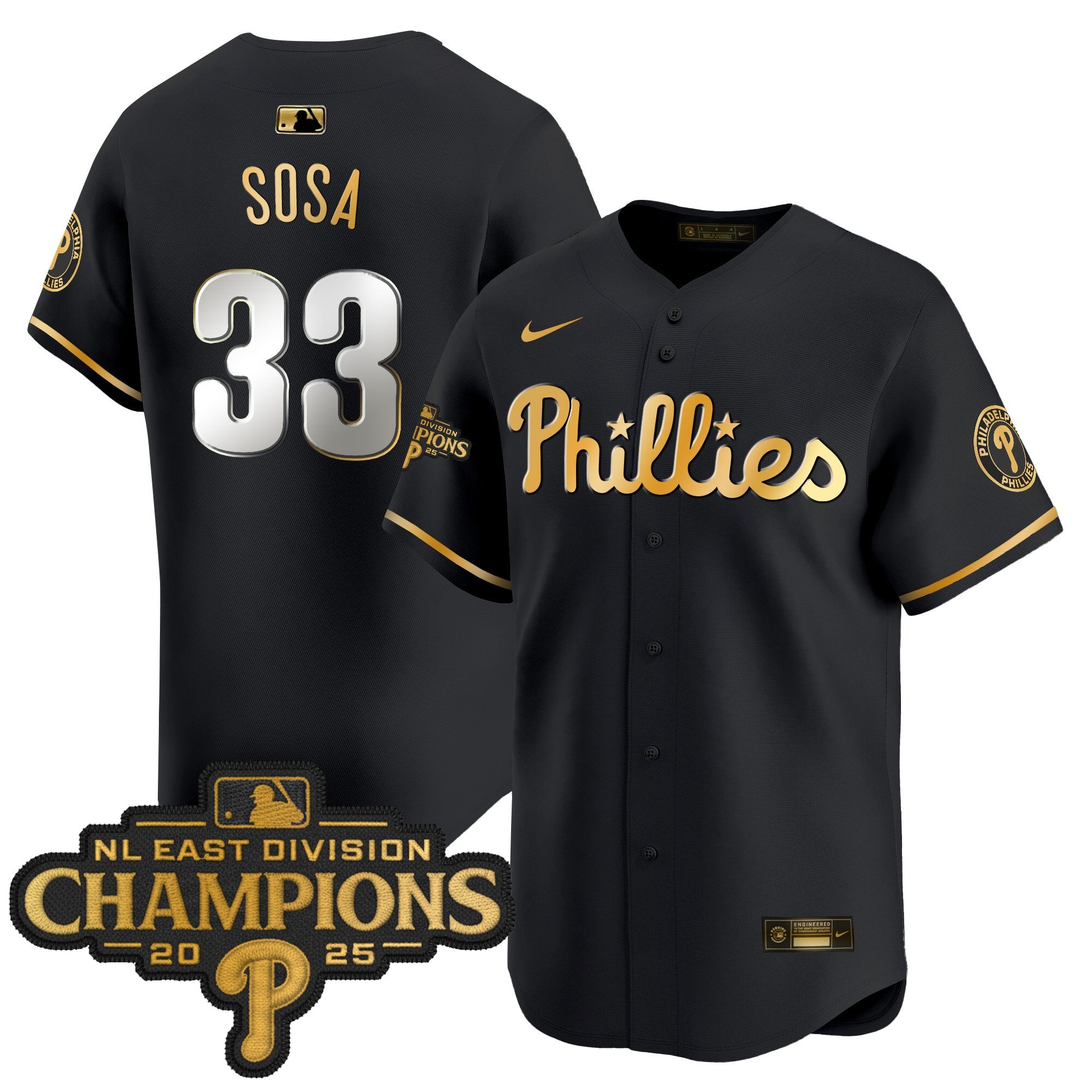 Men's Philadelphia Phillies 2025 NL East Division Champions Patch Vapor Premier Limited Jersey - All Stitched
